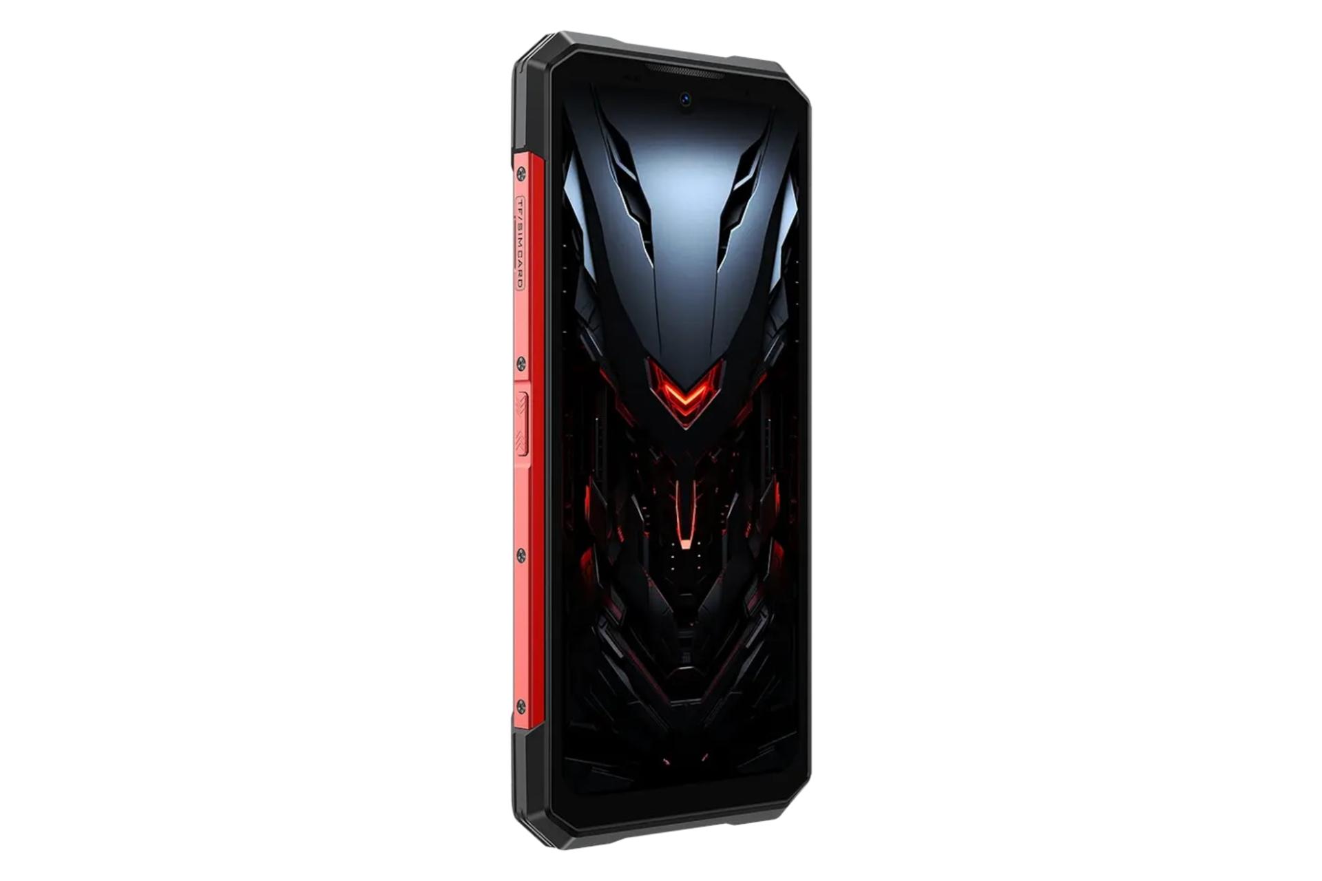 سمت چپ پنل جلوی گوشی موبایل S200 پلاس دوجی قرمز / Doogee S200 Plus