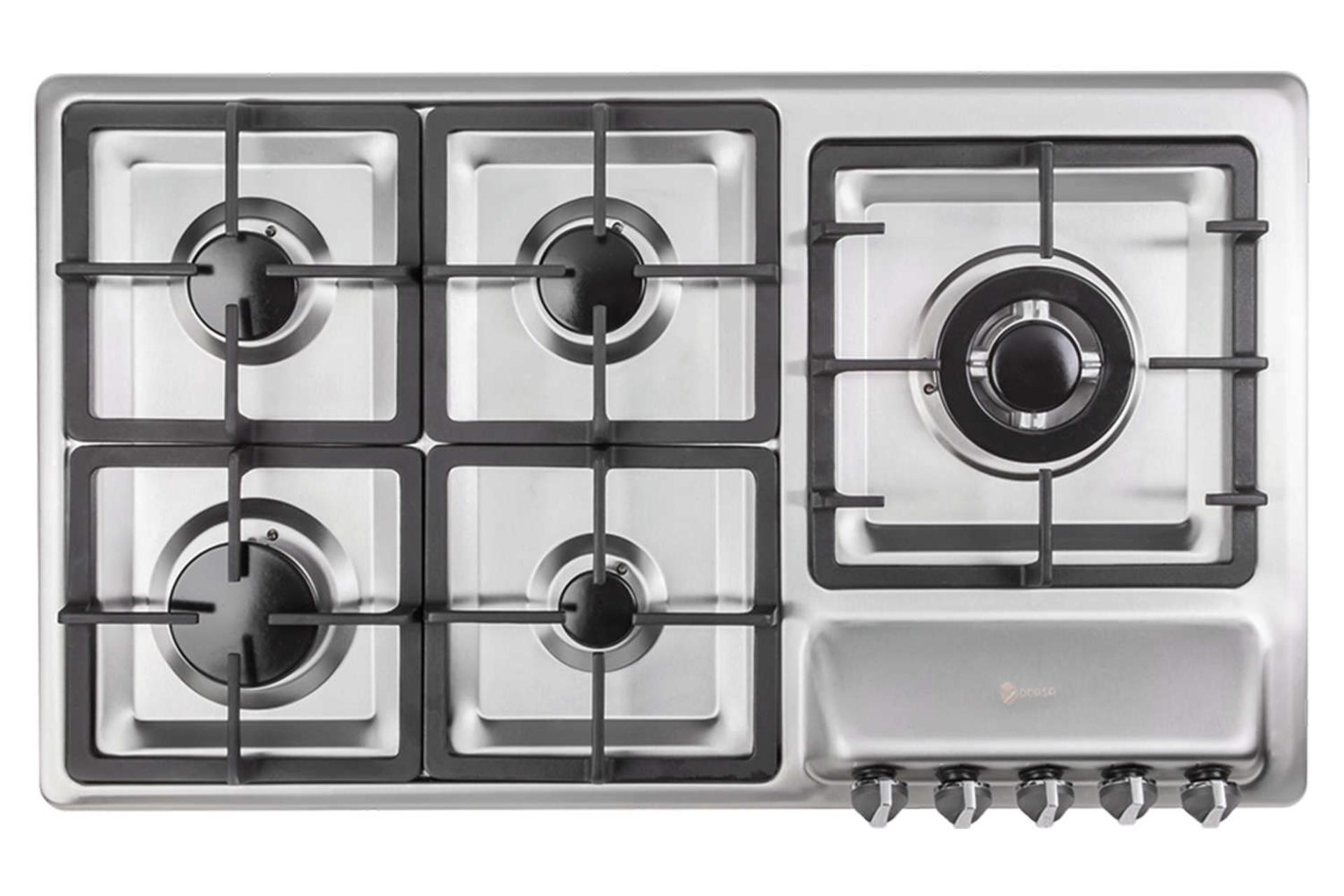 نمای بالای اجاق گاز صفحه ای درسا رایان DG2208-5R