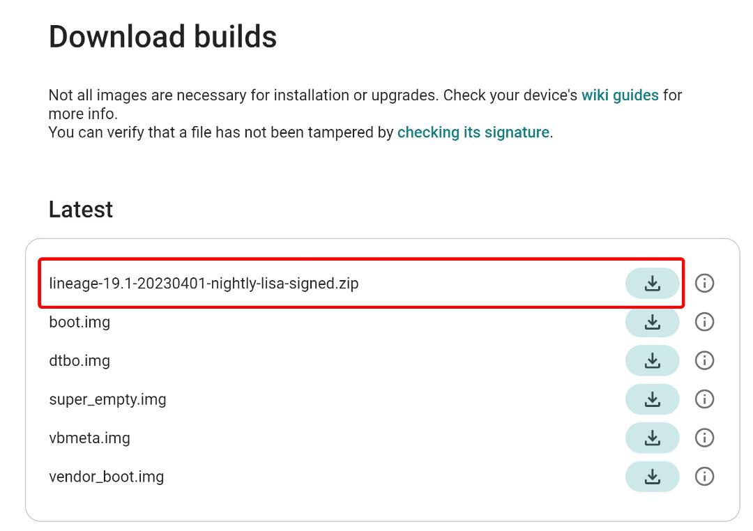 دانلود رام LineageOS