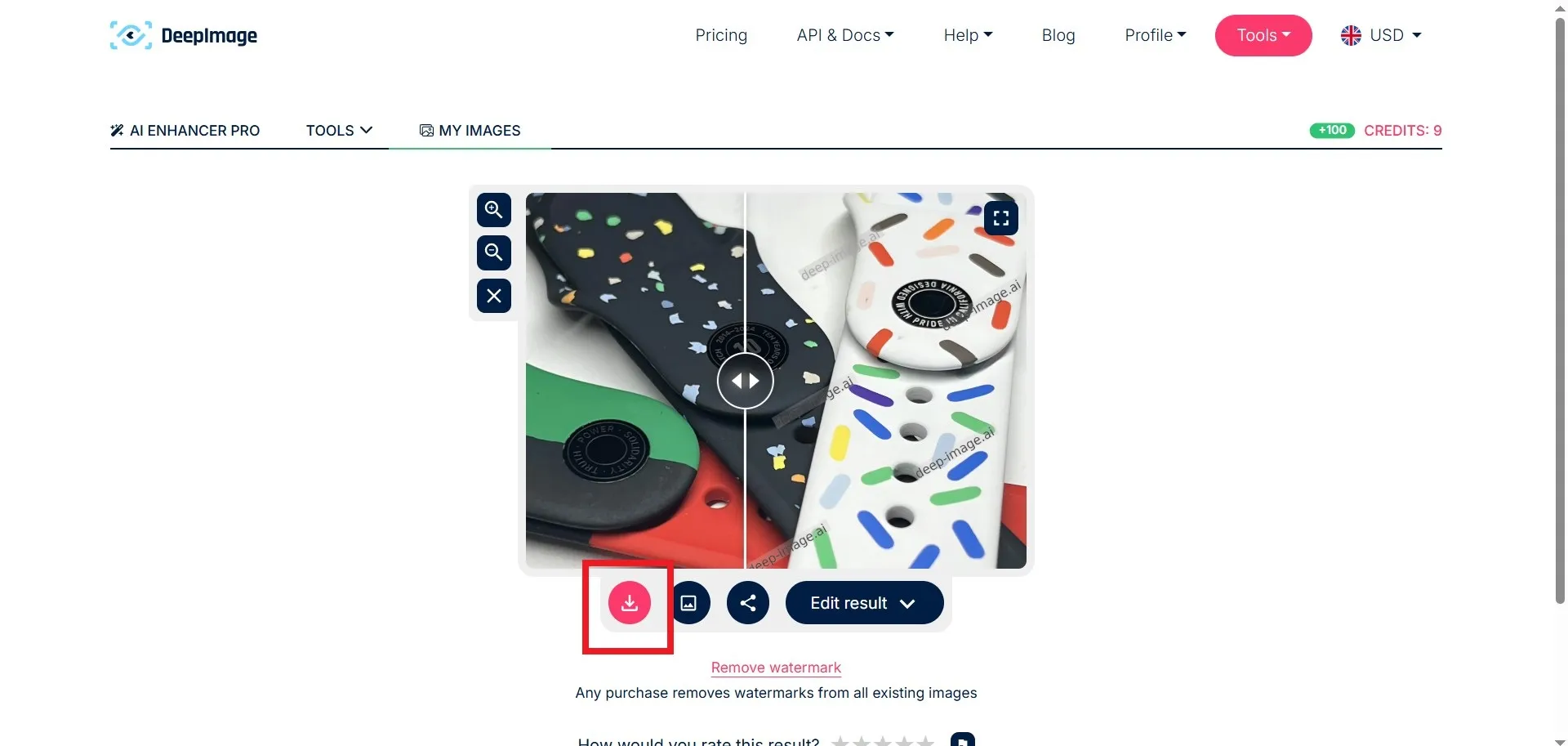 دانلود تصویر باکیفیت در Deep image ai