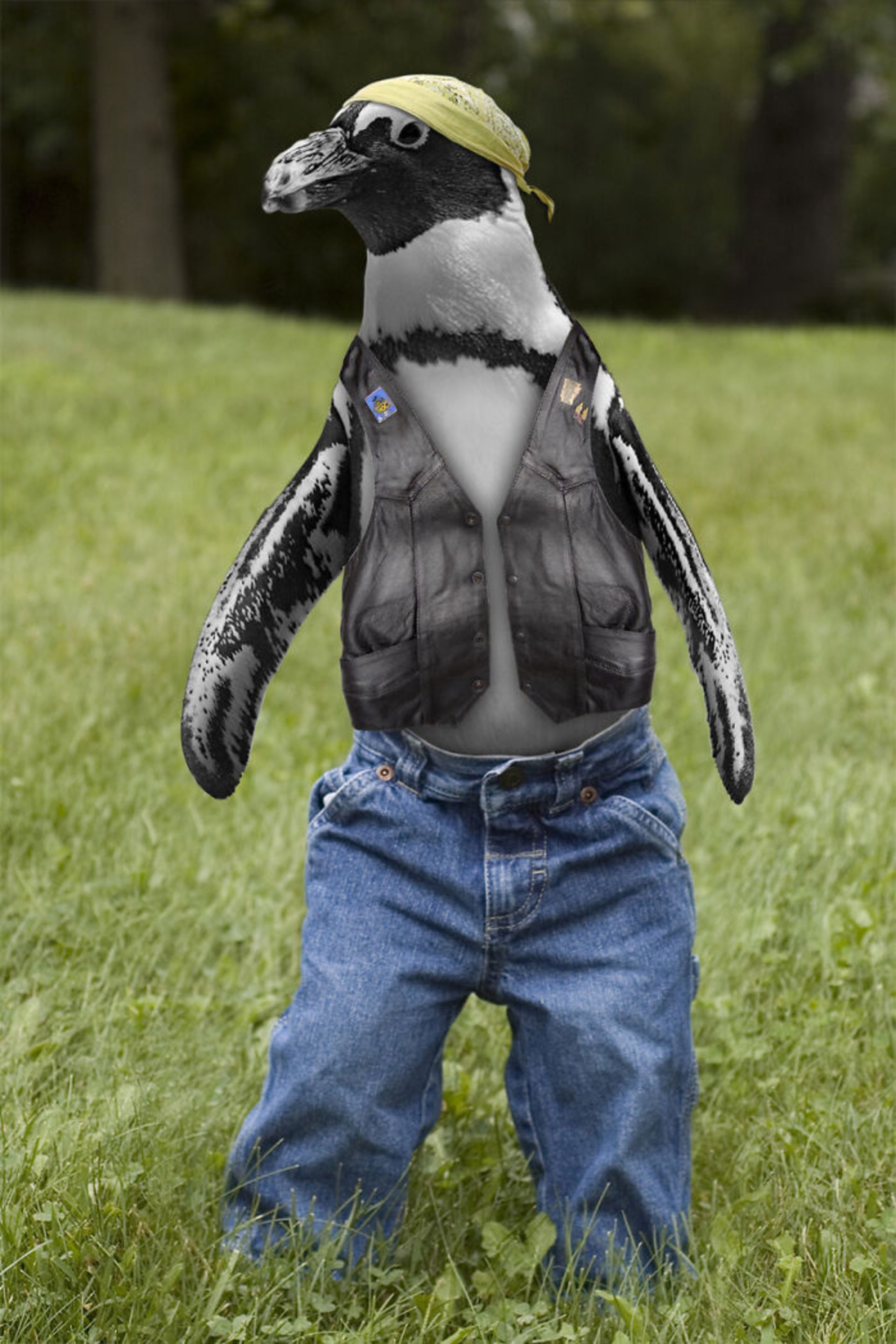 پنگوئن با لباس اسپورت و جین