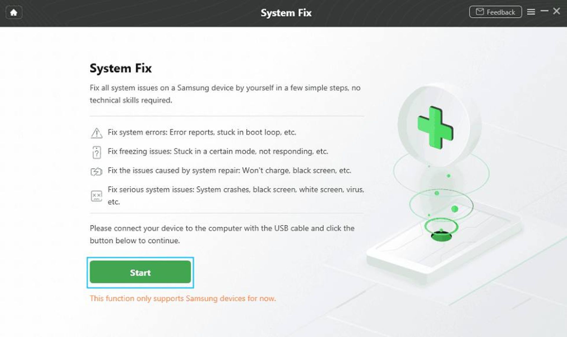 شروع رفع اشکال عدم شناسایی سیم کارت گوشی اندروید در DroidKit