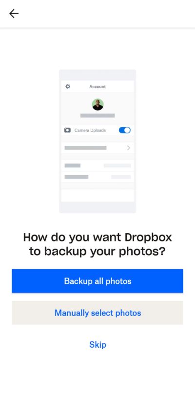 اسکرین شات محیط DropBox صفحه معرفی