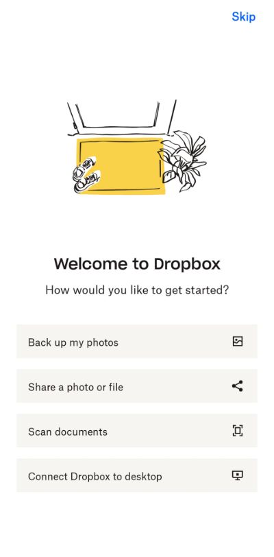 صفحه اطلاعات اپلیکیشن DropBox 