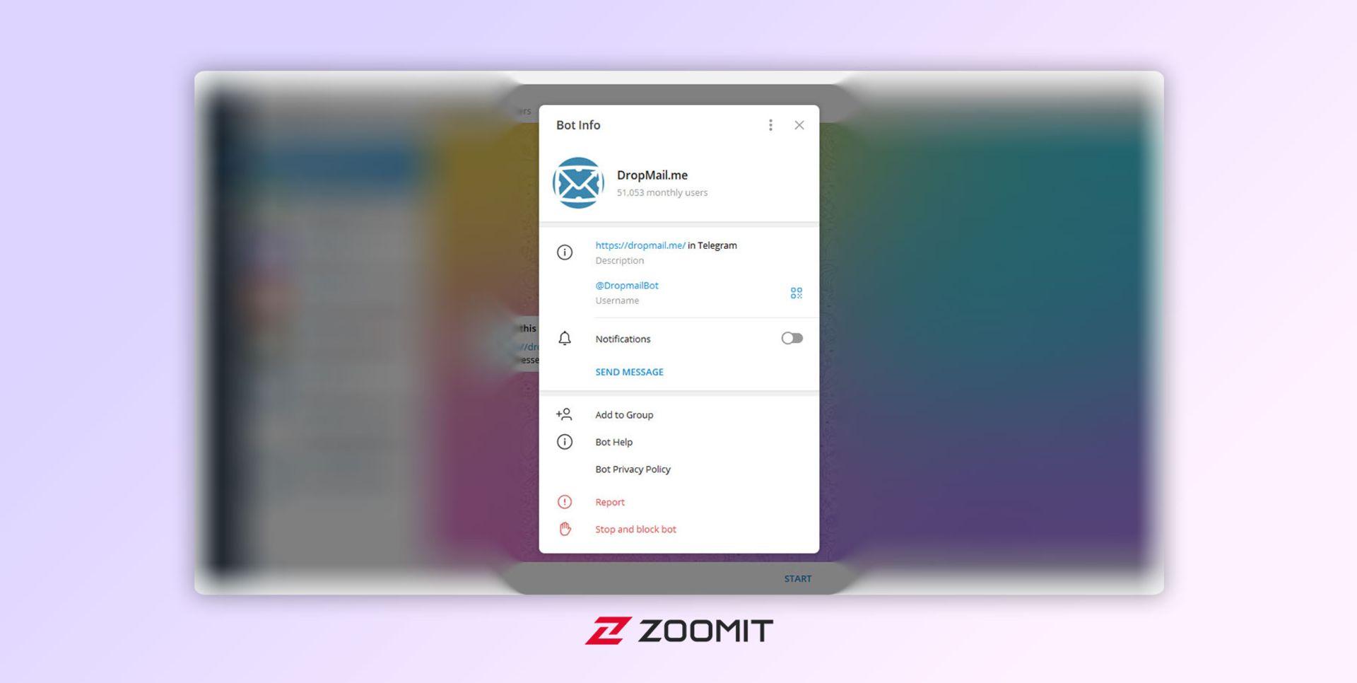 ربات Dropmail تلگرام