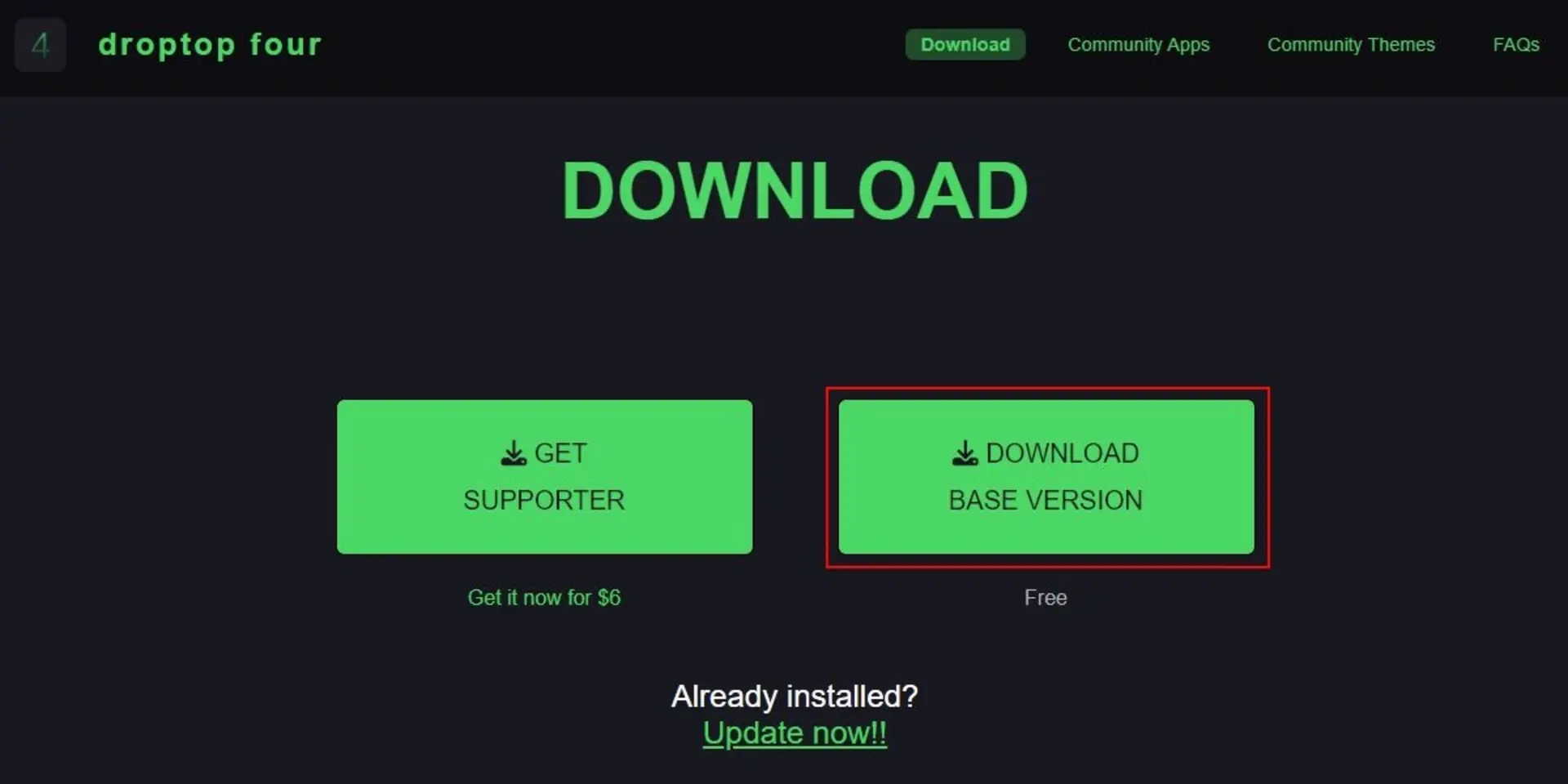 نصب برنامه Droptop 4 Base version