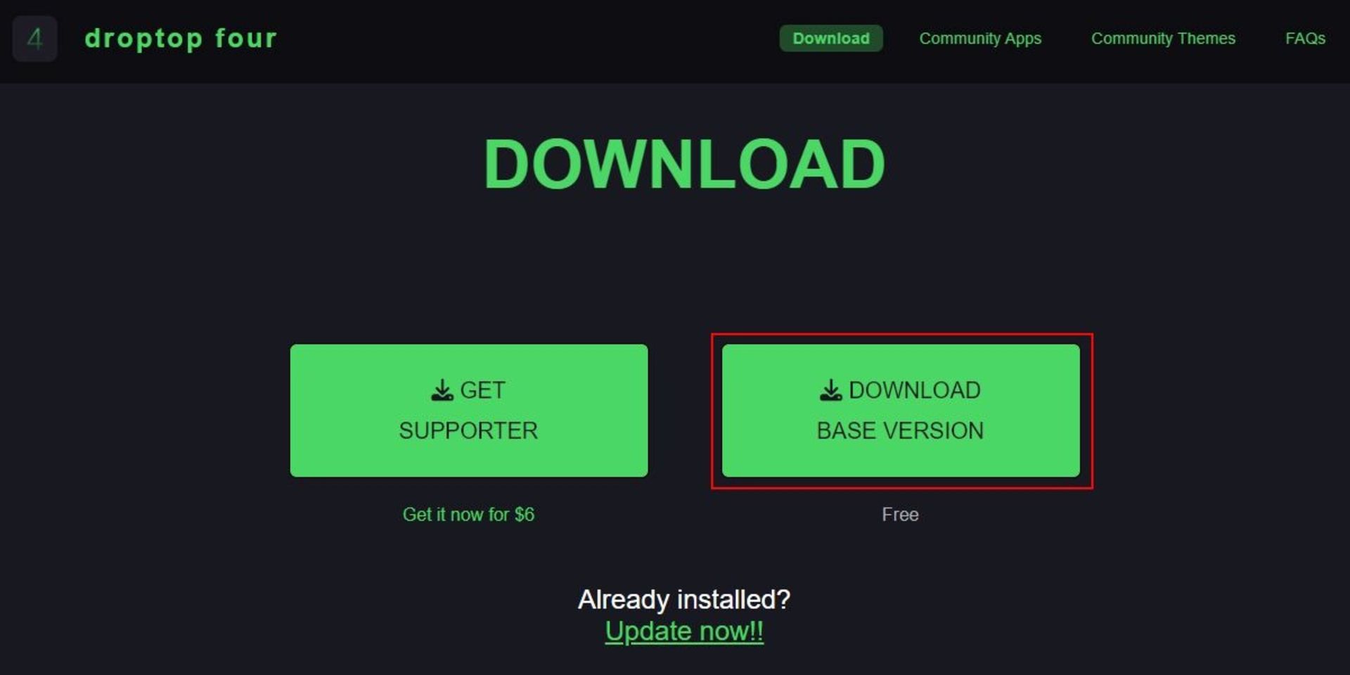 نصب برنامه Droptop 4 Base version
