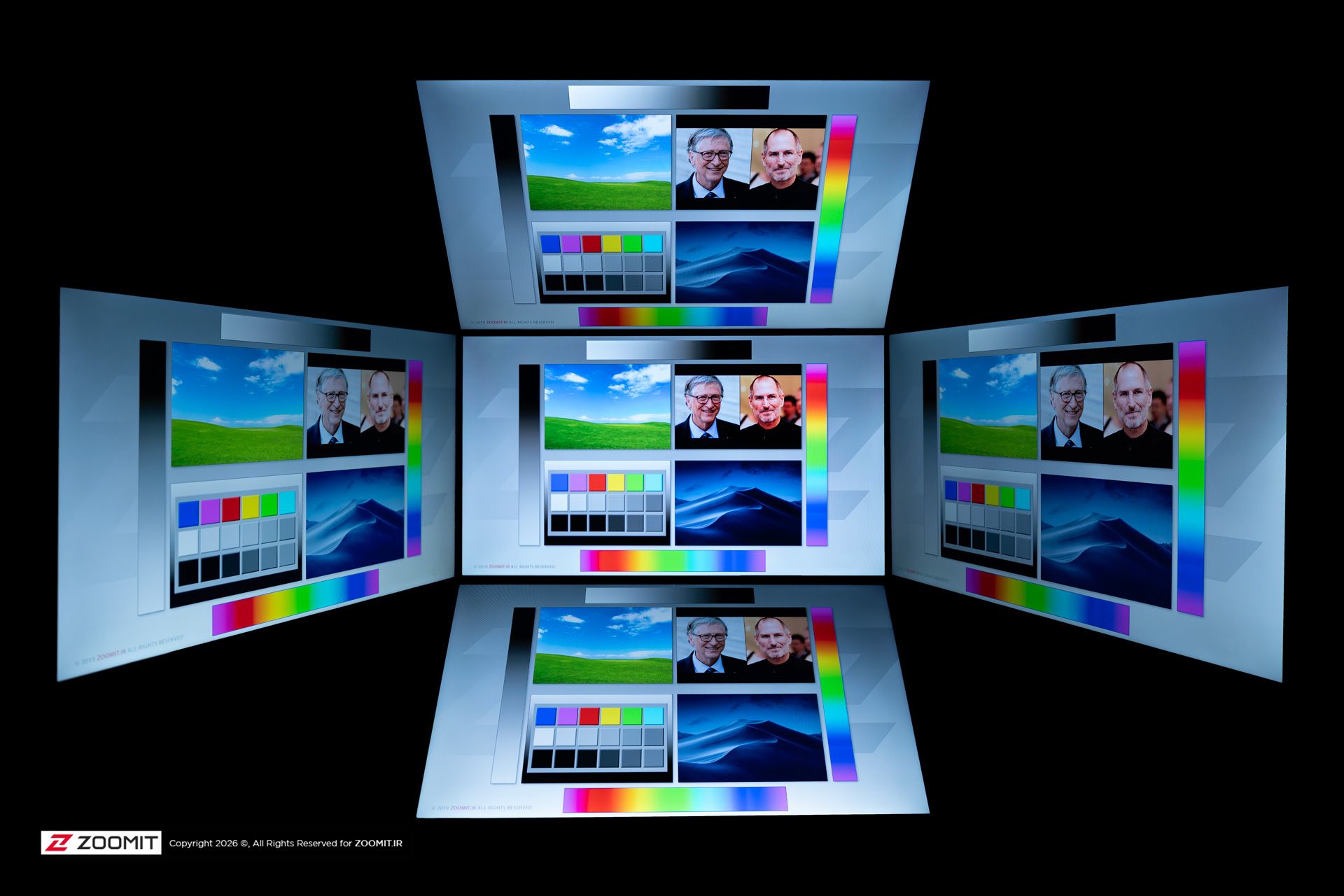 تست زاویه‌ی دید تلویزیون ایکس‌ویژن XCU700