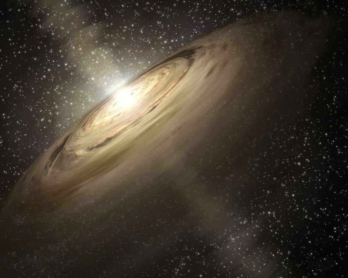 Dust disk of a young star