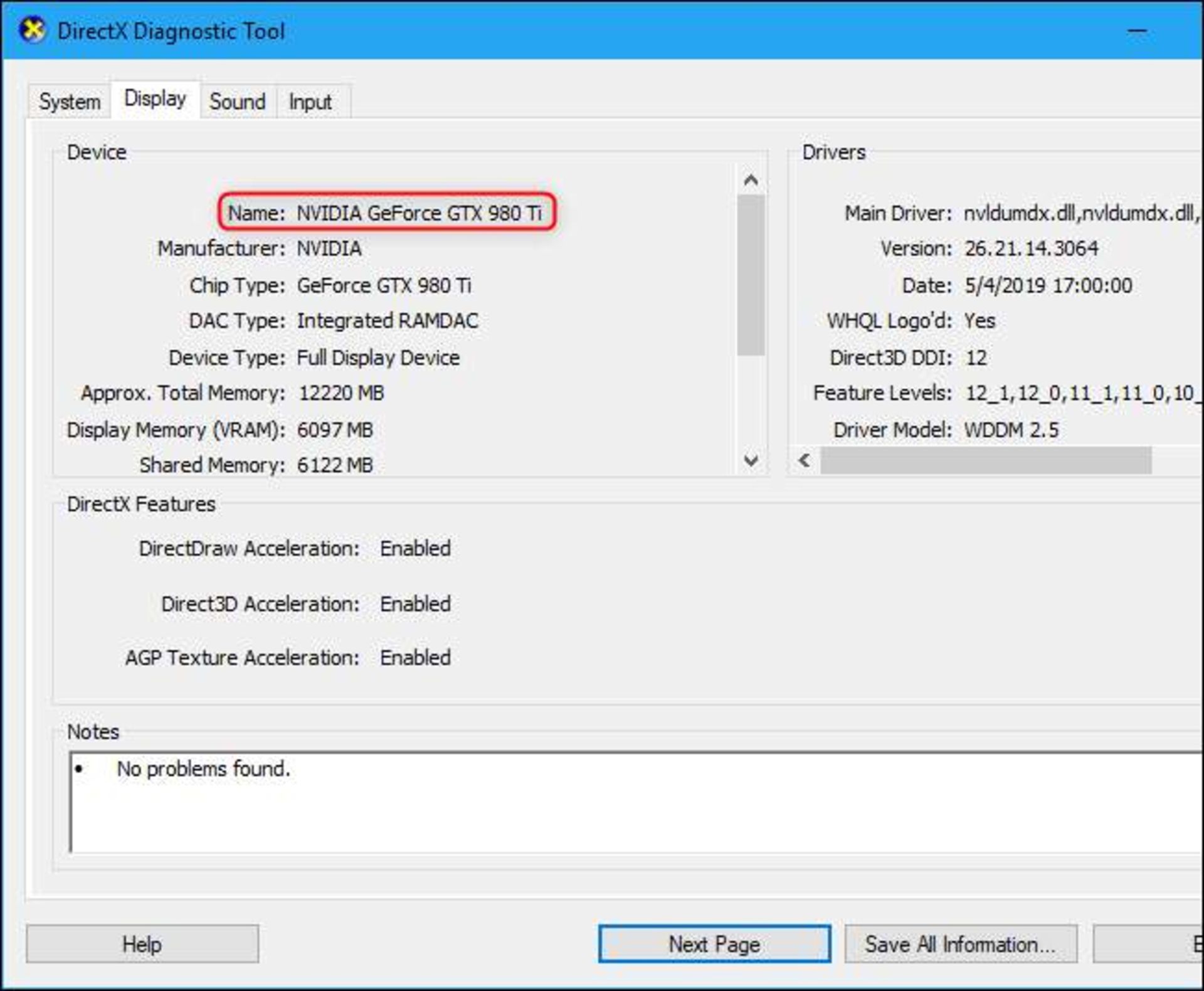 مشاهده اطلاعات گرافیک کامپیوتر در ویندوز ۷ با dxdiag