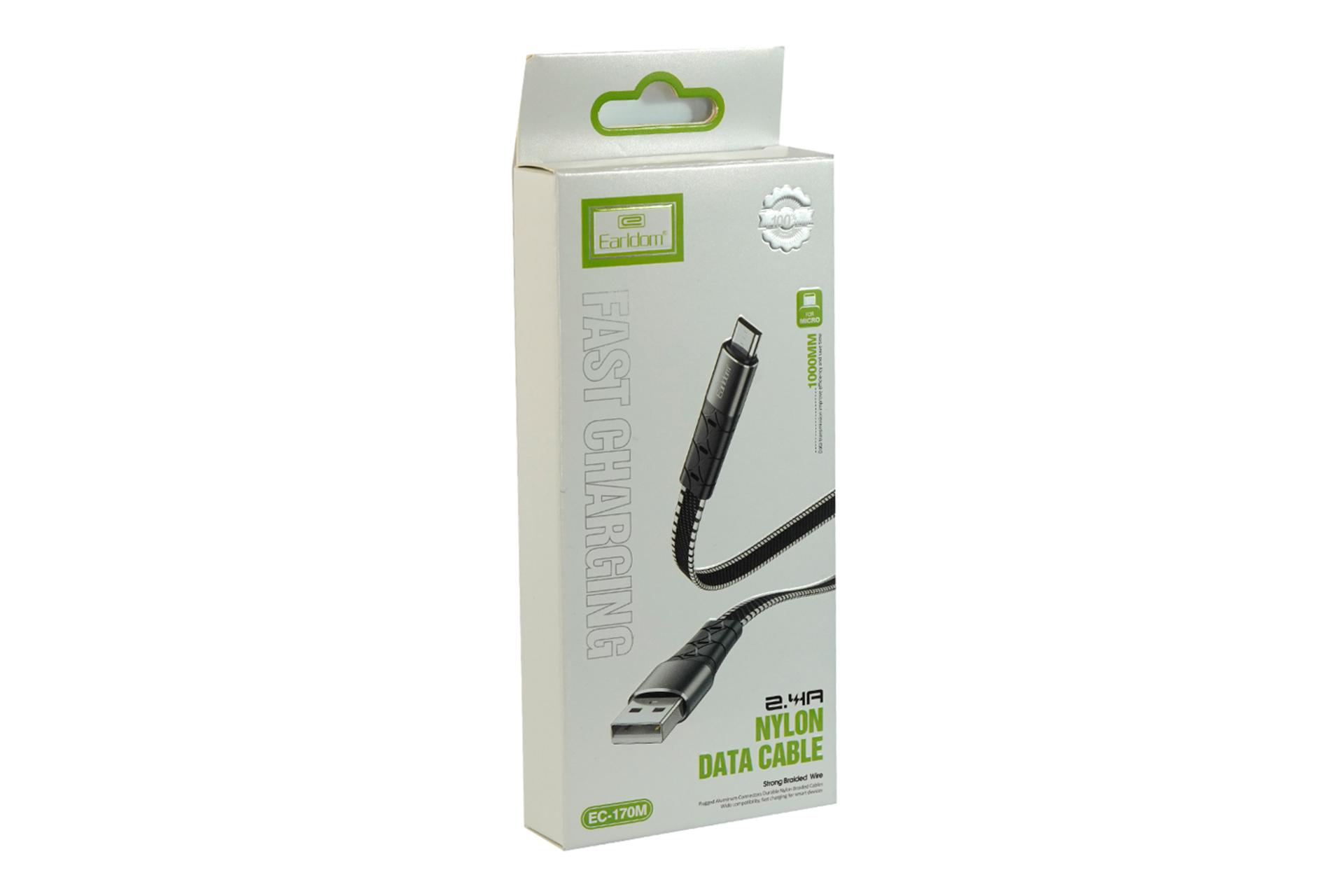 جعبه کابل شارژ USB ارلدام Type-A به Micro-USB مدل EC-170M با طول 1 متر