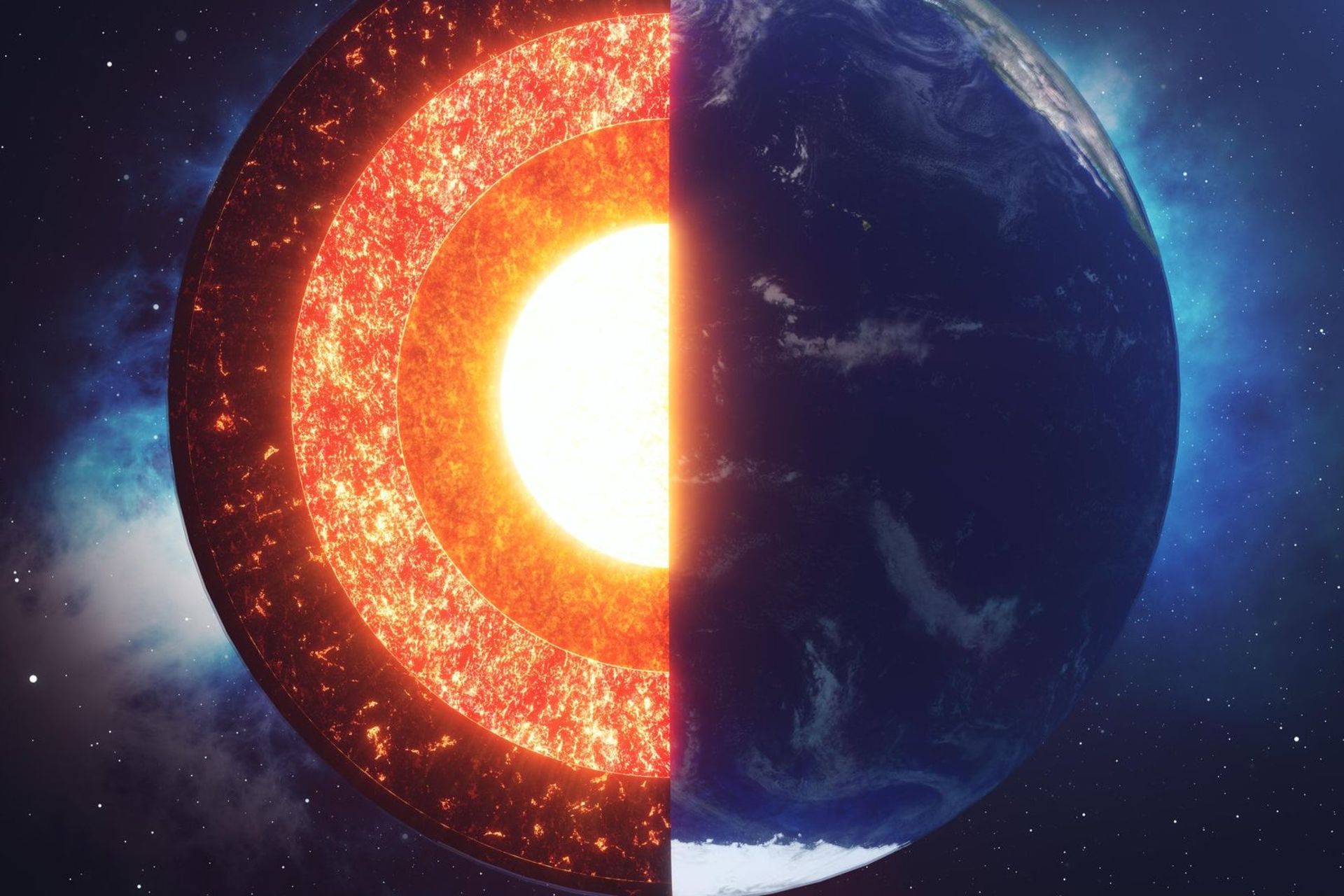 تصویرسازی لایه‌های درون زمین