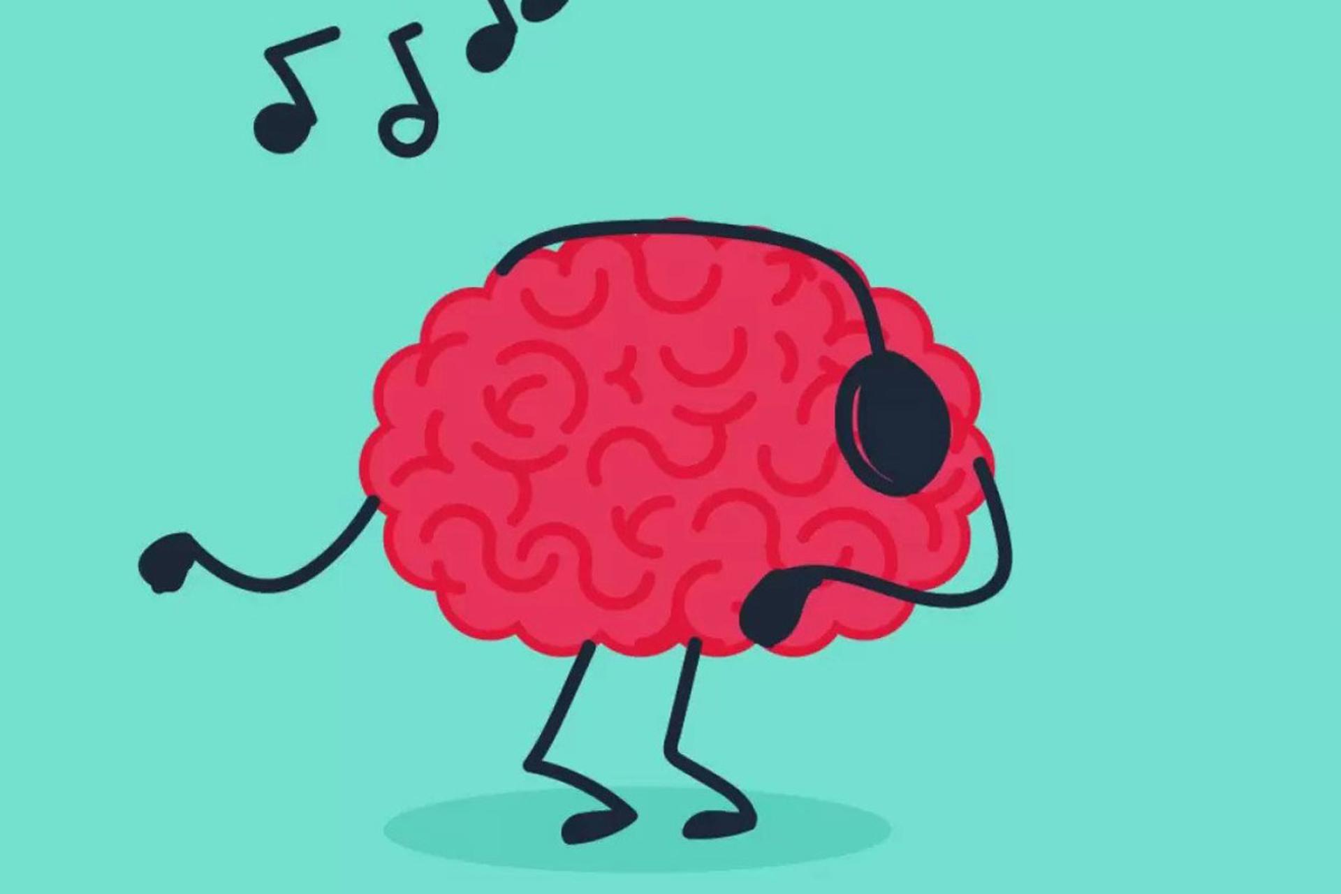 کاراکتر مغز در حال رقصیدن
