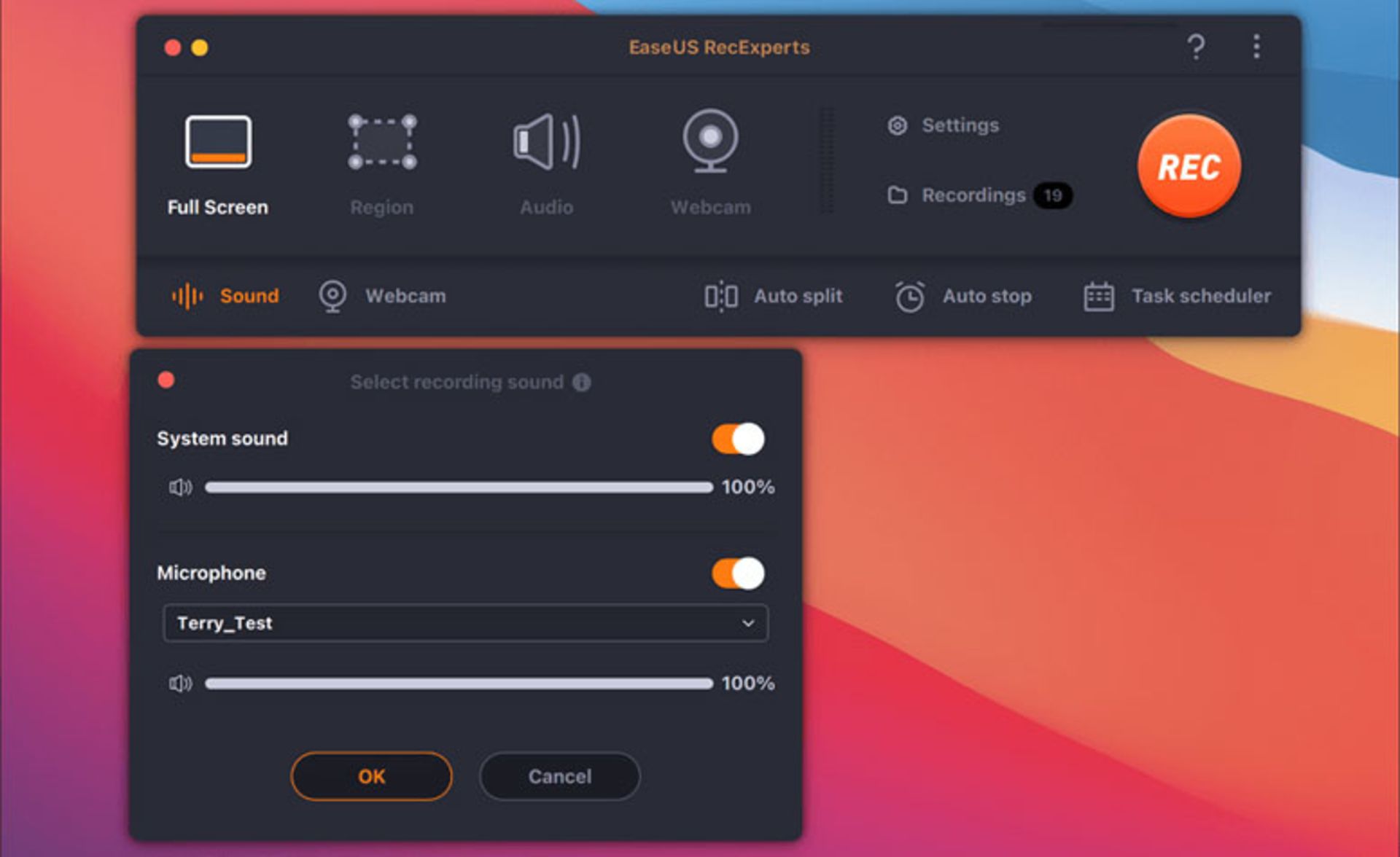تنظیمات برنامه