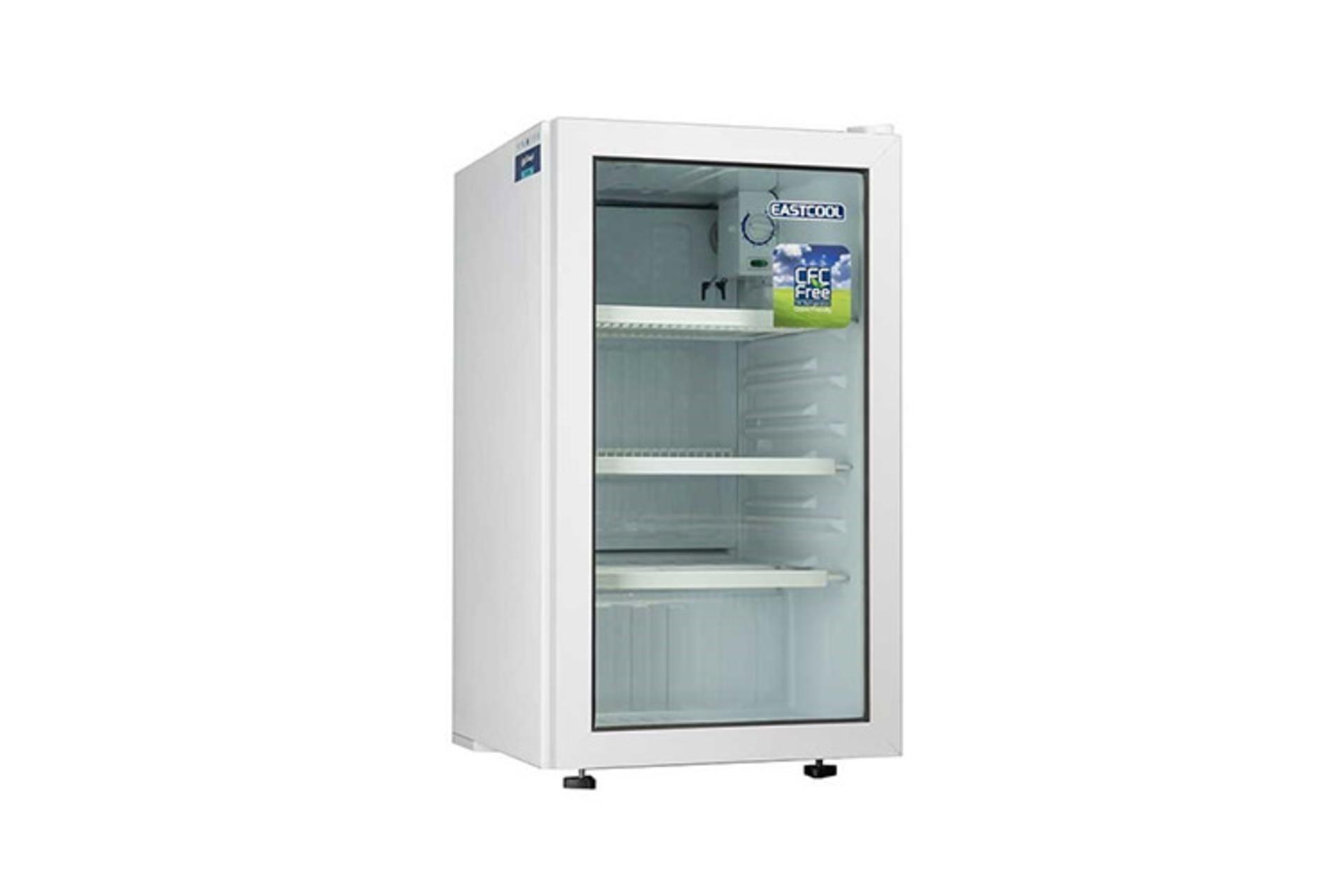 یخچال ایستکول EASTCOOL TM-4294-CS رنگ سفید نمای جلو و جانبی