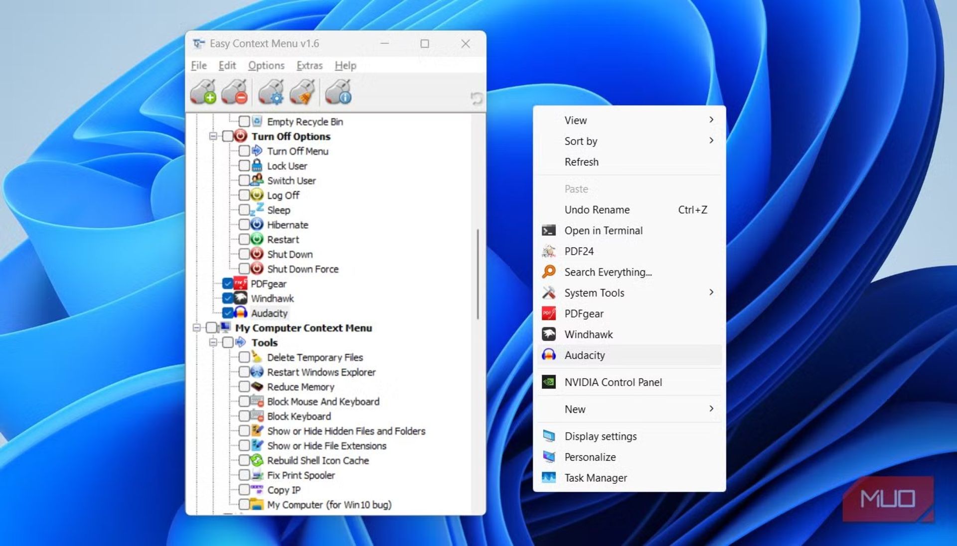 اپلیکیشن Easy Menu Context
