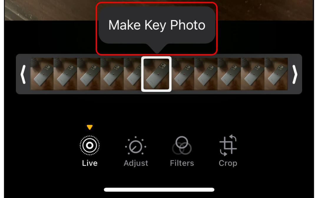 انتخاب Make Key Photo و جایگزین‌ کردن به عنوان تصویر اصلی