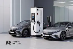 خودروهای برقی مرسدس بنز (Mercedes-Benz) در حال شارژ در ایستگاه مخصوص