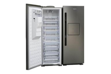 درب باز و نمای داخل فریزر الکترو استیل ElectroSteel Electro Unique Plus ES23