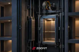 سیستم ترمز و چرخ‌دنده آسانسور برای جلوگیری از سقوط در زمان قطع برق