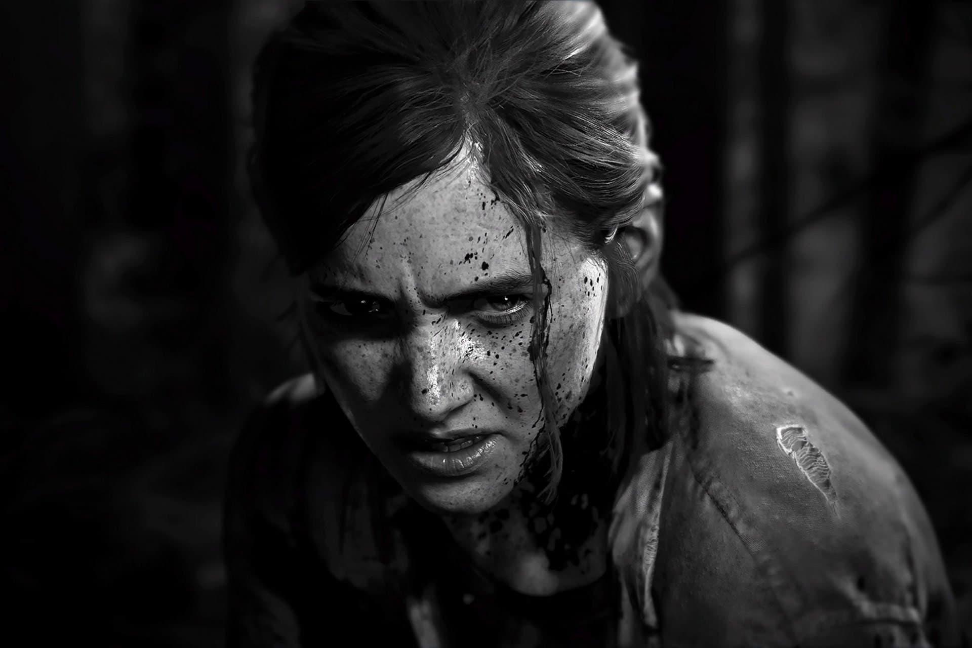 خشم الی در بازی The Last of Us Part II سیاه و سفید