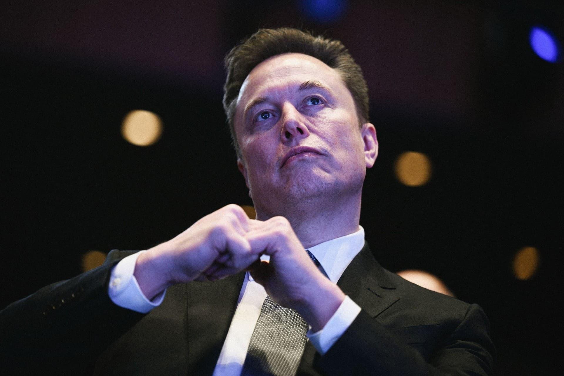 ایلان ماسک / Elon Musk در حال نگاه به بالا