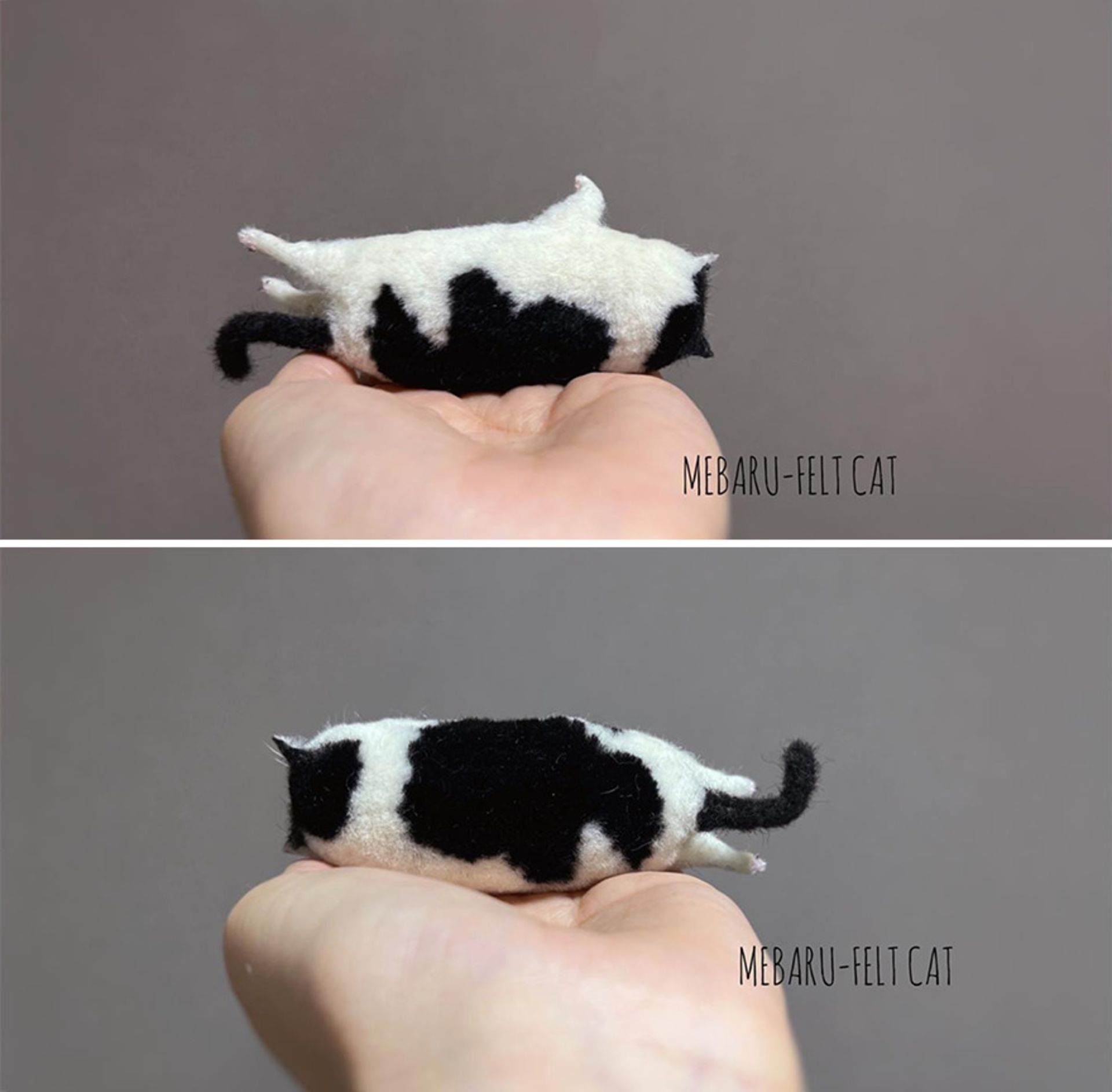 عروسک گربه مینیاتوری نمدی دست‌ساز