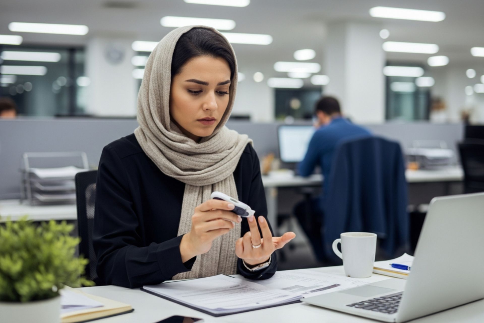 کنترل قند خون توسط کارمند در محیط کار