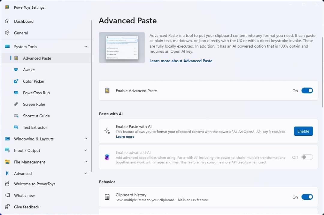 فعال کردن قابلیت Advanced Paste در پاورتویز