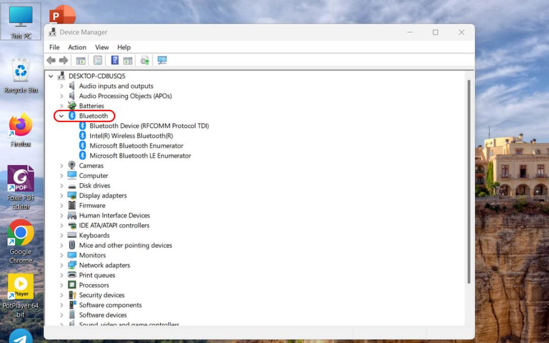 نحوه فعال كردن بلوتوث لپ تاپ در ویندوز۱۱ از طریق Device Manager