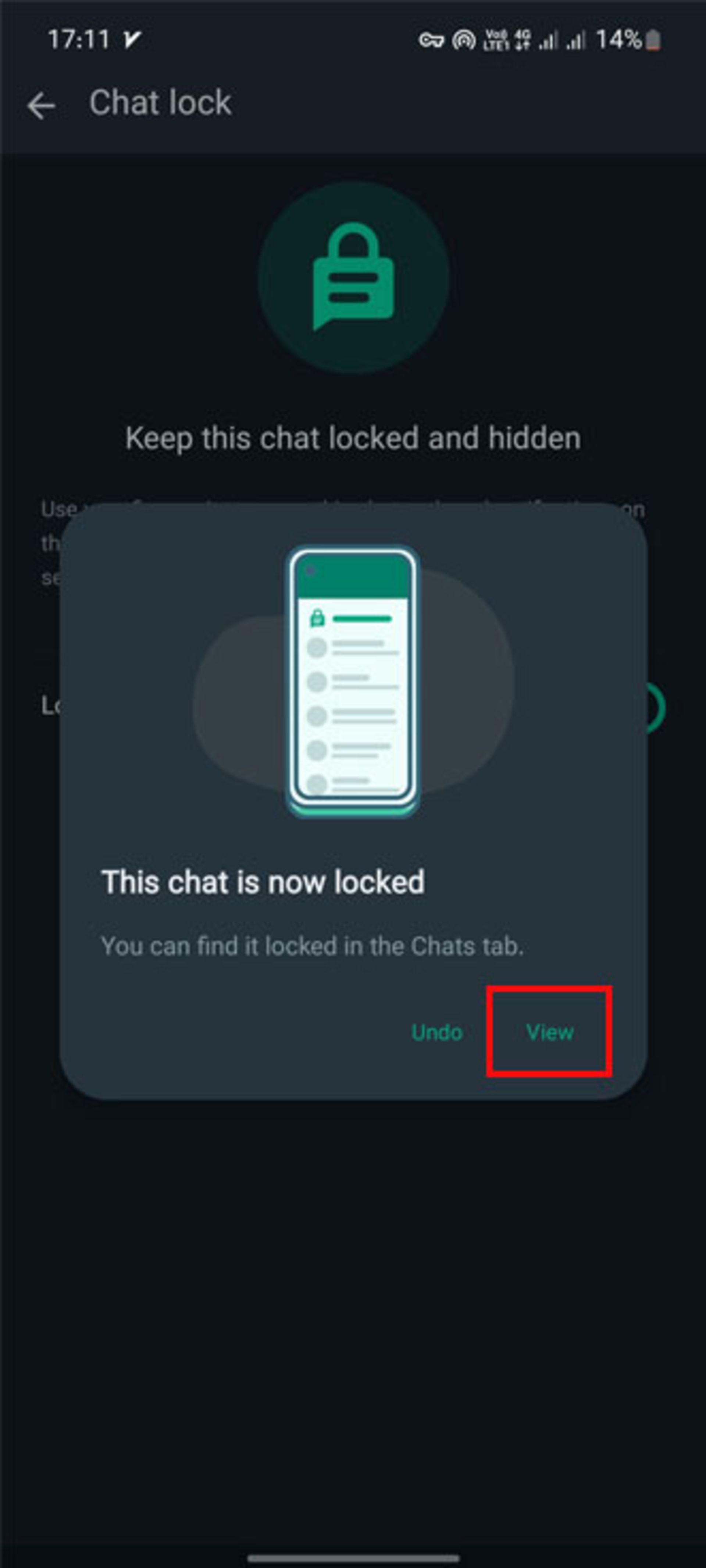 فعالسازی Chat lock در واتساپ