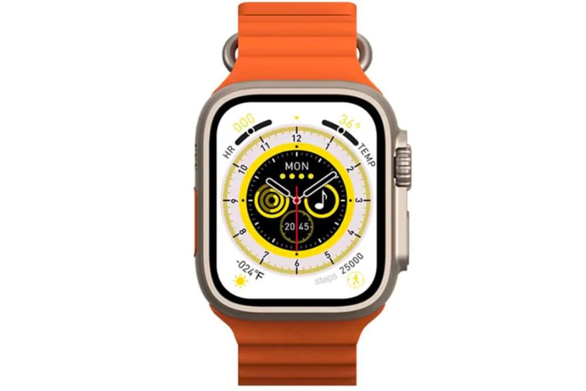 بخش جلویی ساعت Enfit Neo Pro کپی اپل واچ اولترا نارنجی