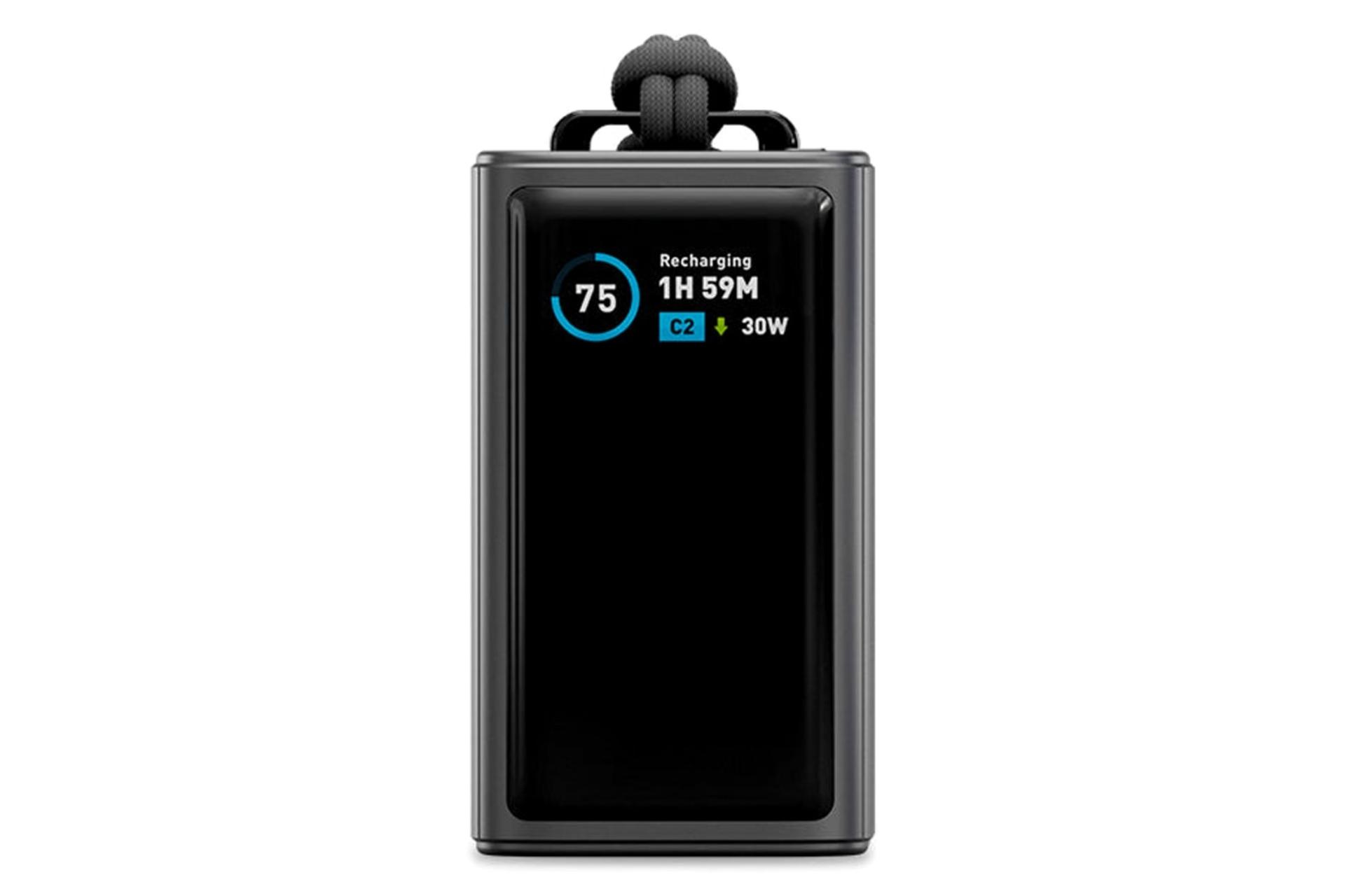 پاور بانک انرجیا Energea ComPac Arc 45 10000mAh مشکی از نمای روبرو
