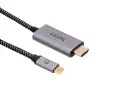 کانکتور و اتصال کابل HDMI انرجیا Type-C به HDMI مدل Fibratough 4K 60Hz با طول 2 متر