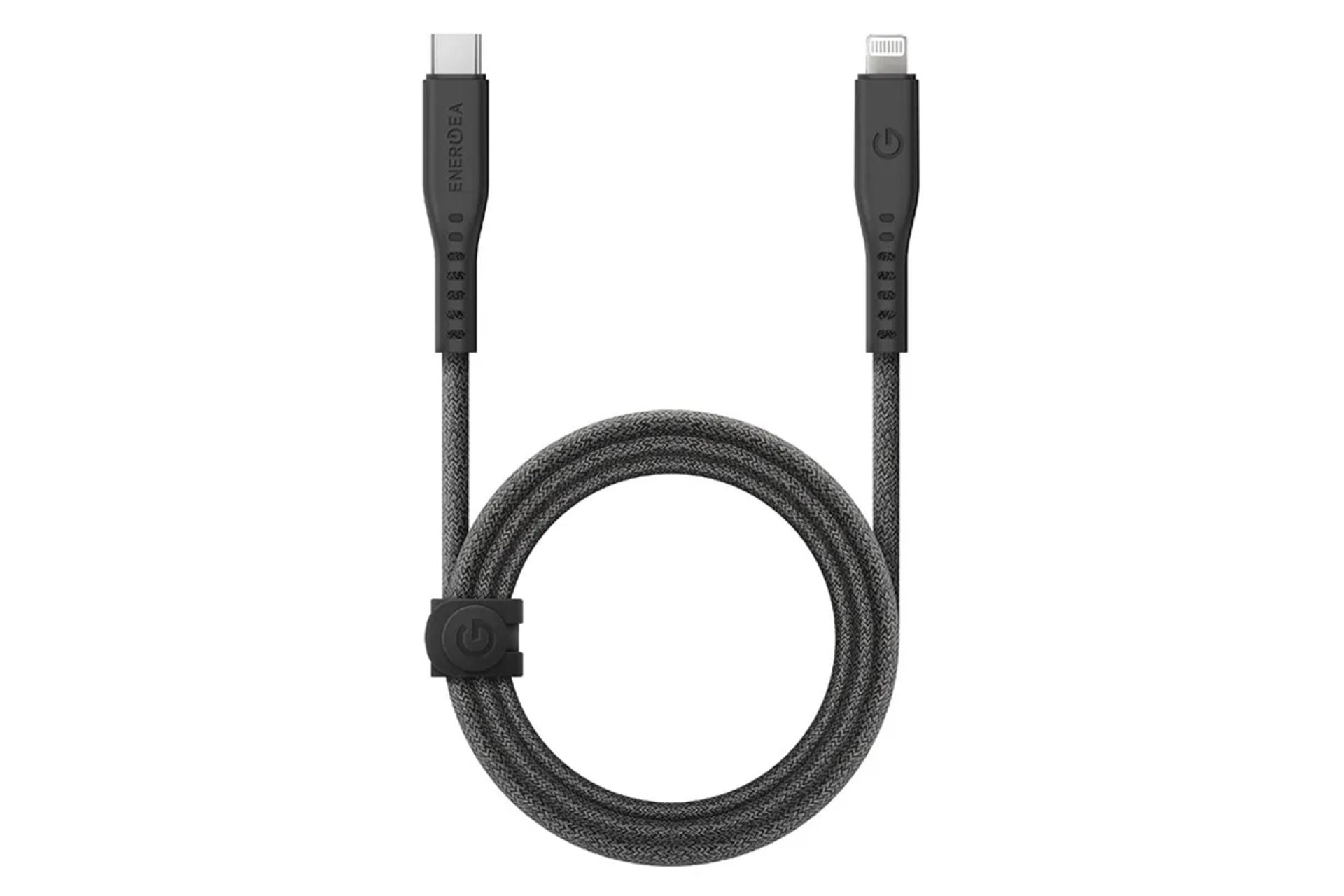کابل شارژ USB انرجیا Type-C به Lightning مدل Flow با طول 1.5 متر رنگ مشکی