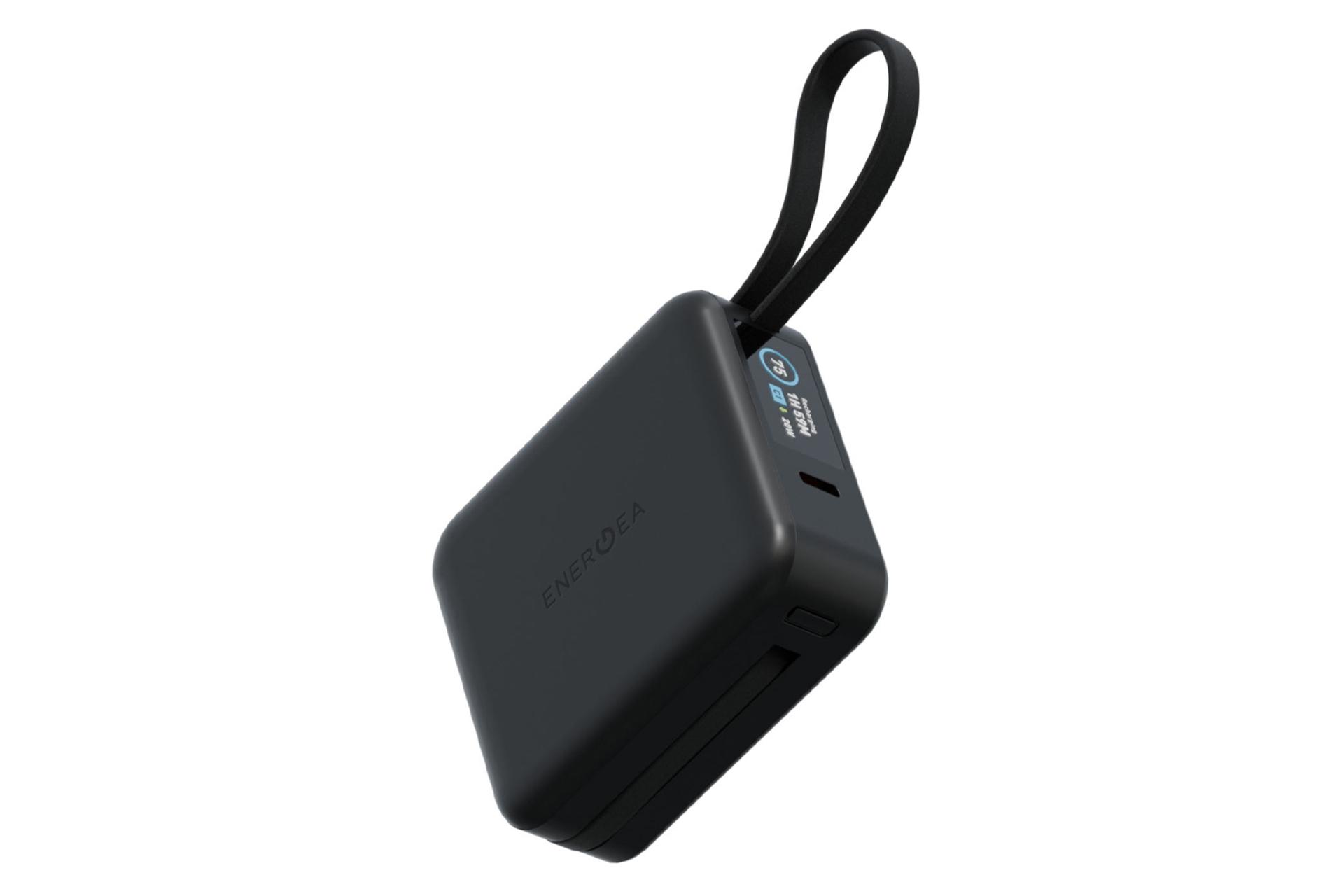 رنگ مشکی پاور بانک انرجیا MagPac Mini Plus با ظرفیت 10000 میلی‌آمپر ساعت و امکان شارژ بی‌سیم