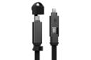 کابل شارژ USB انرجیا Type-C به Type-C+Lightning مدل Sheath با طول 1 متر رنگ مشکی