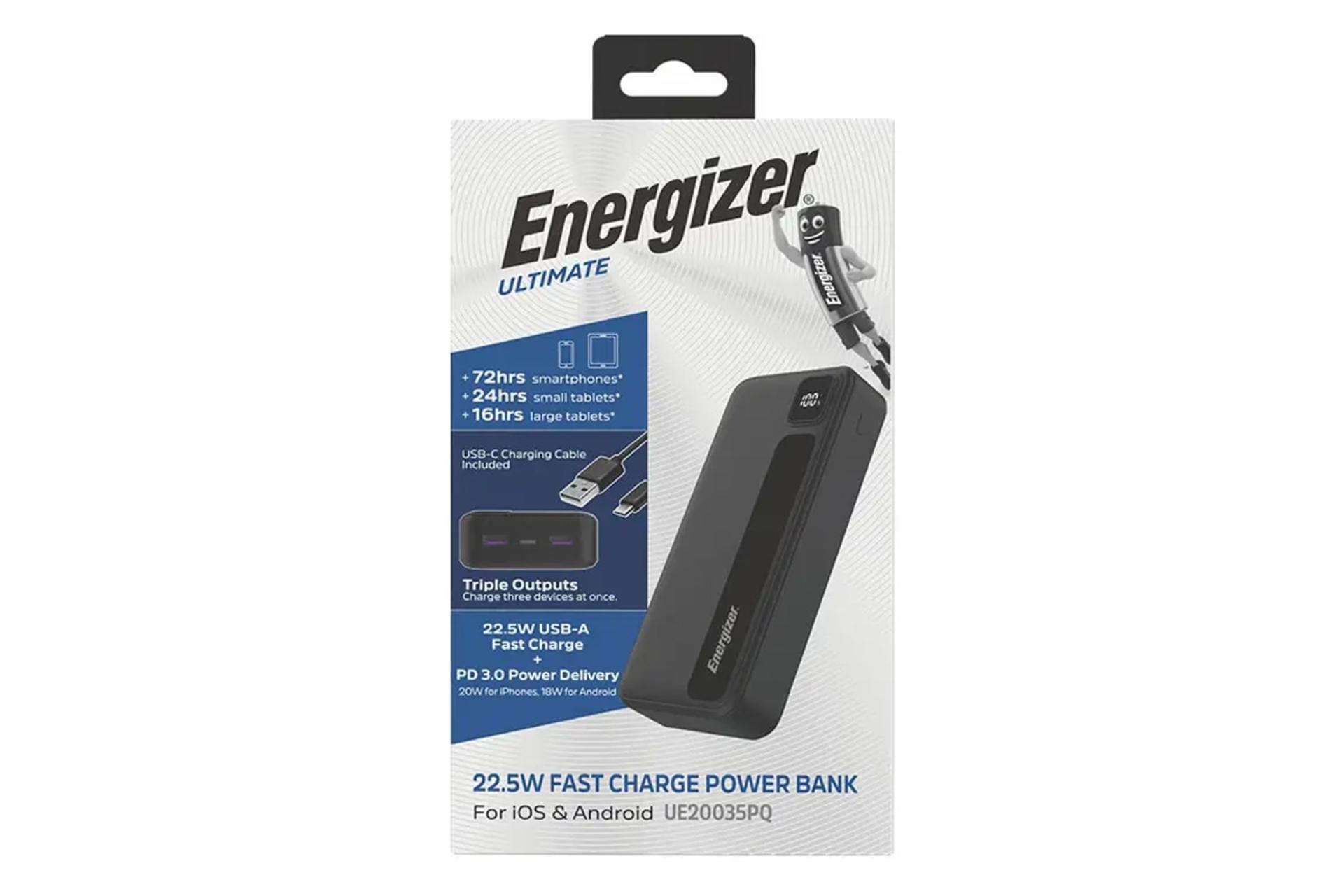 جعبه پاور بانک انرجایزر Energizer UE20035PQ 20000mAh