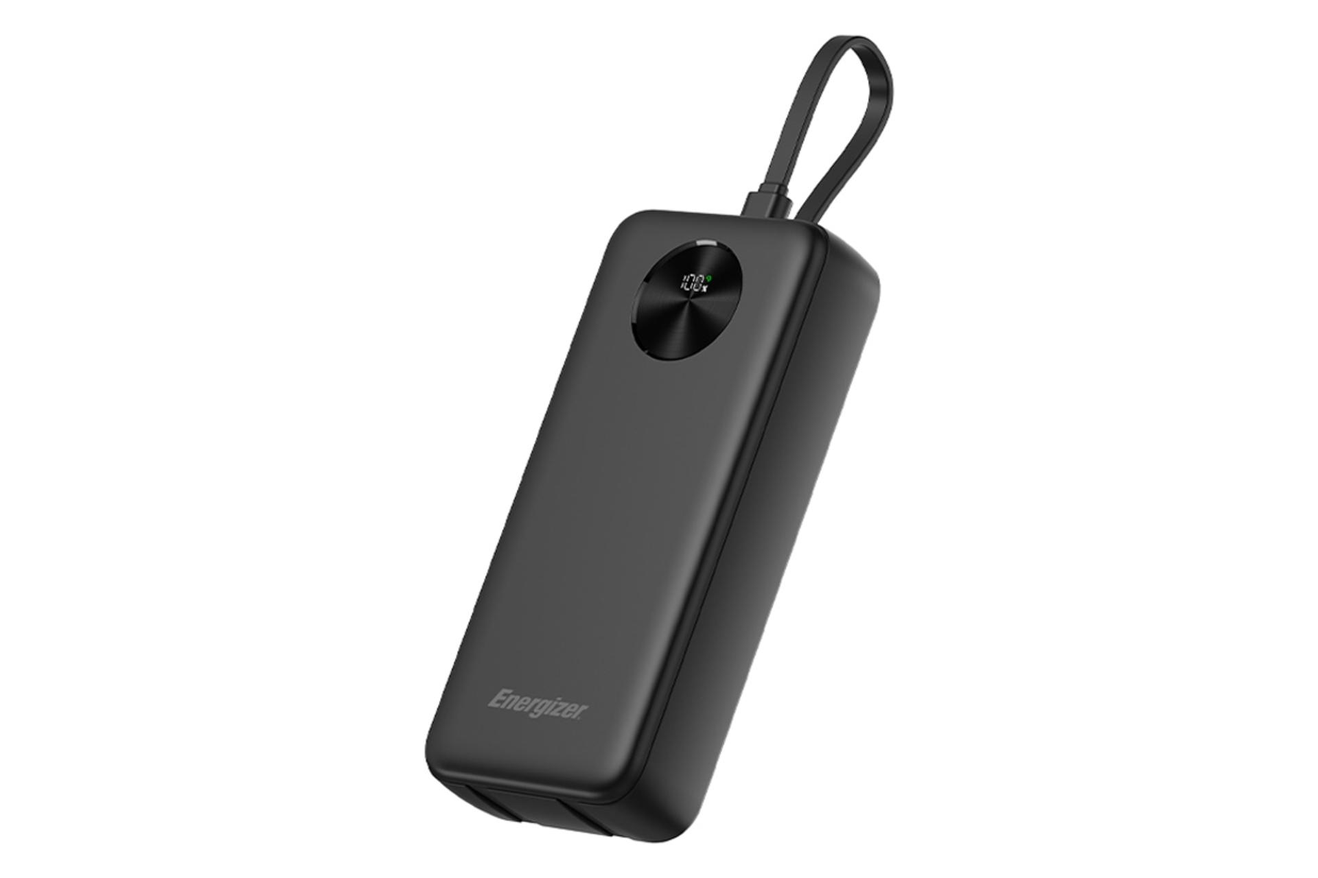 پاور بانک انرجایزر Energizer UE20087PQ 20000mAh مشکی از نمای کناری