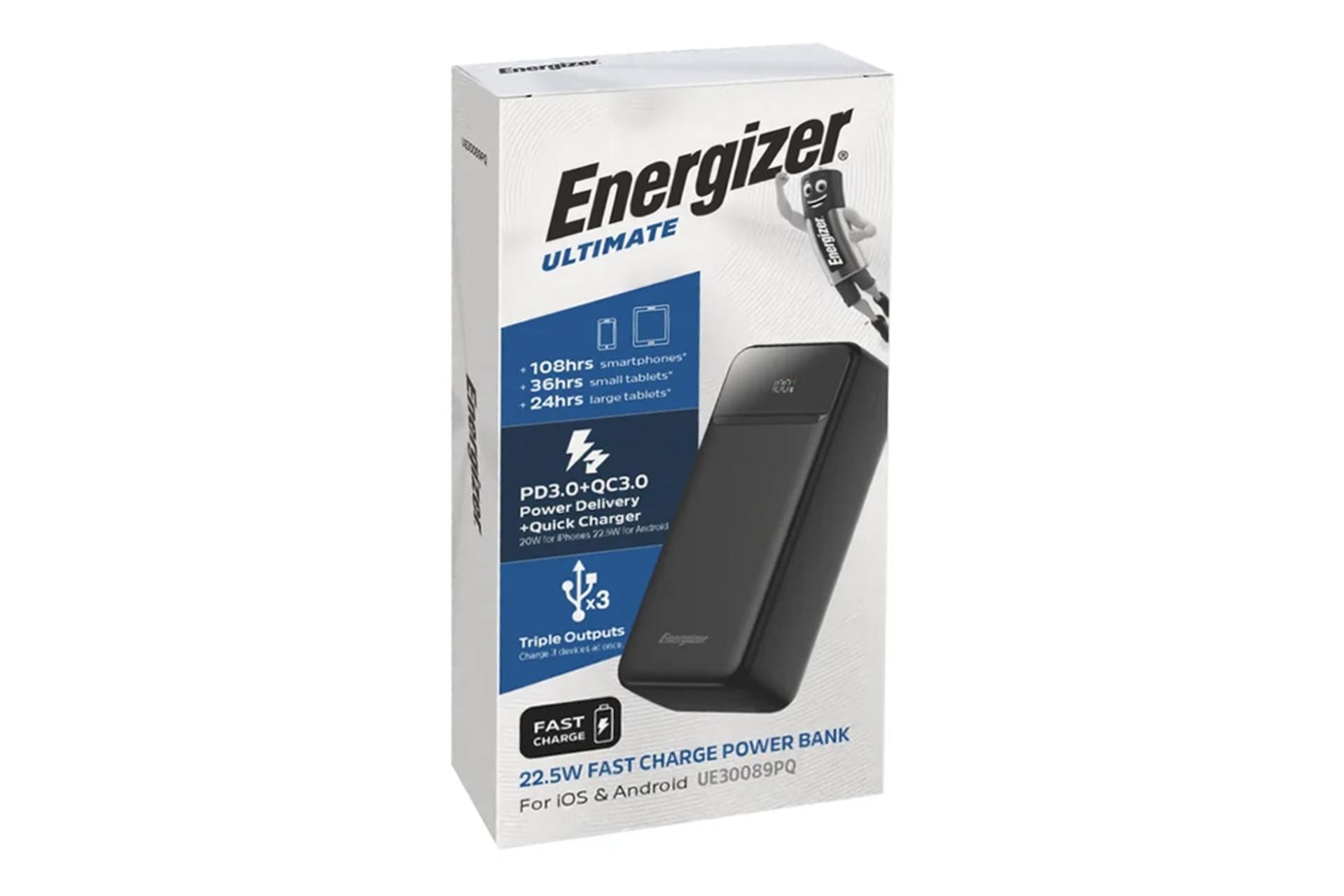 جعبه پاور بانک انرجایزر Energizer UE30089PQ 30000mAh