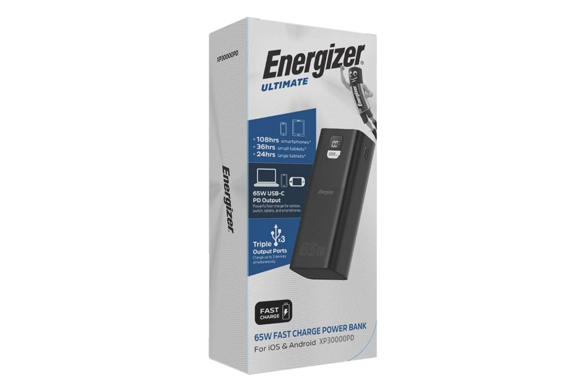 جعبه پاور بانک انرجایزر Energizer XP30000PD 30000mAh
