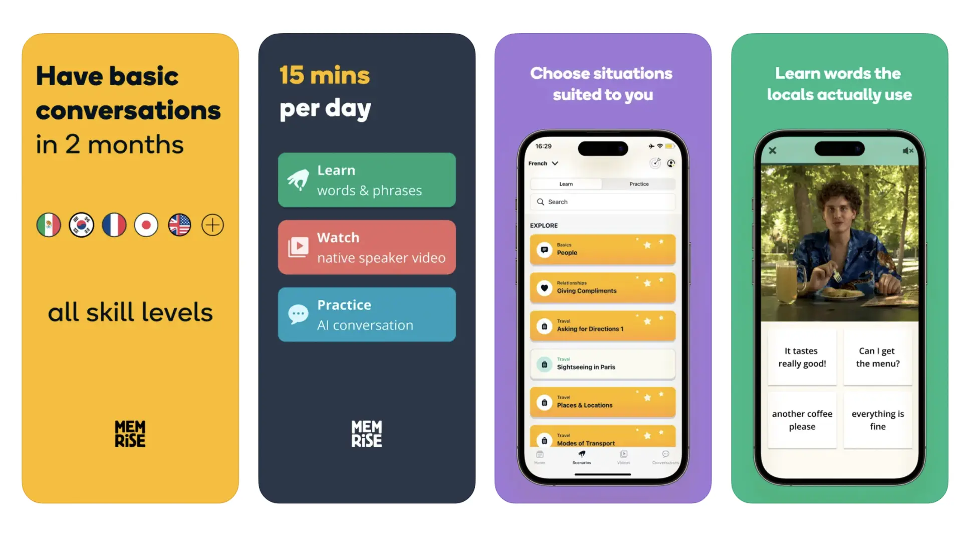 برنامه آموزش زبان انگلیسی Memrise