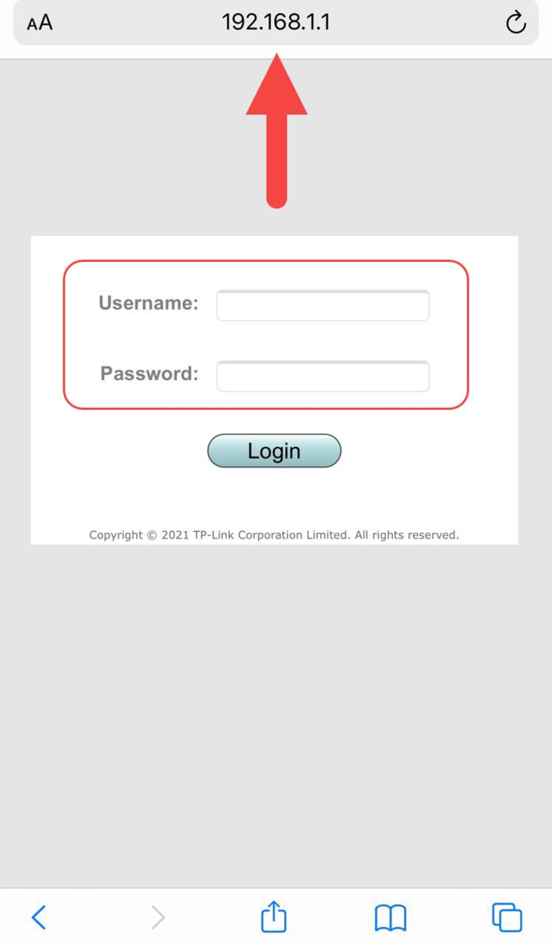نحوه ورود به ۱۹۲.۱۶۸.۱.۱ با آیفون