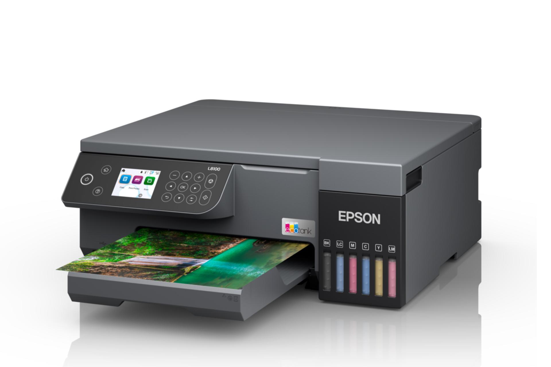 نمای سمت راست پرینتر اپسون Ecotank L8100