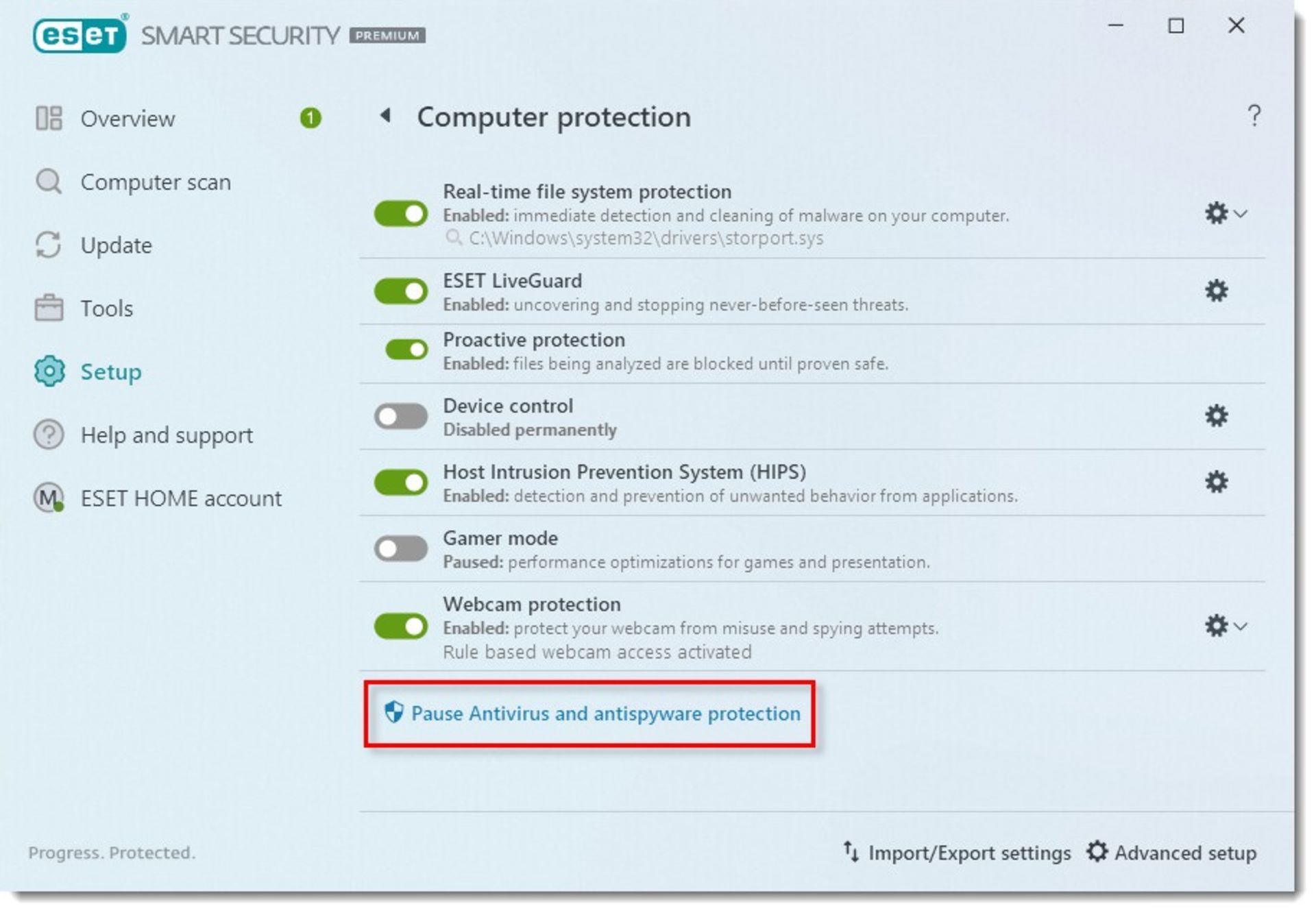 روش غیرفعال کردن آنتی ویروس ESET 