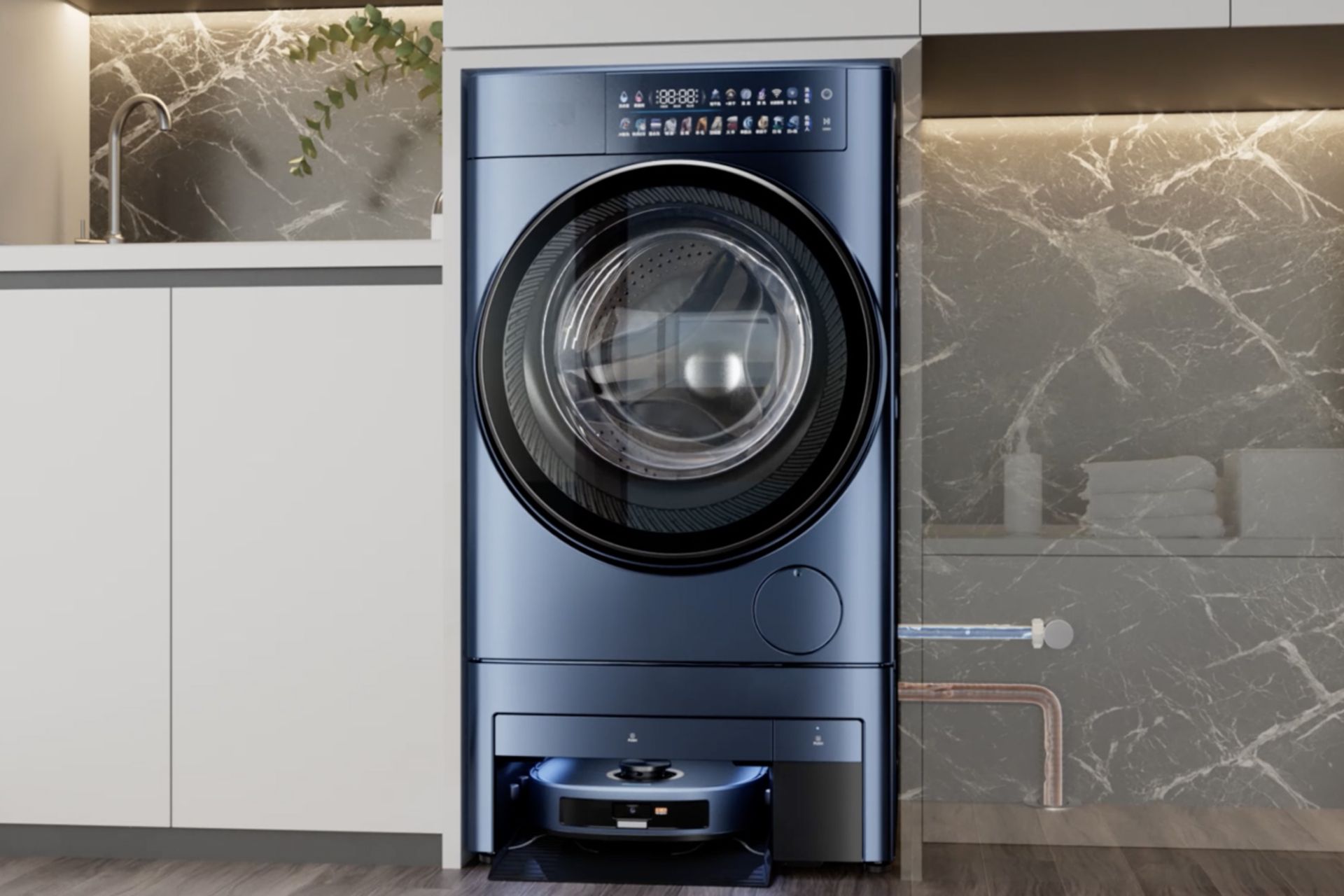 ماشین لباسشویی ۴ کاره با جاروی رباتیک