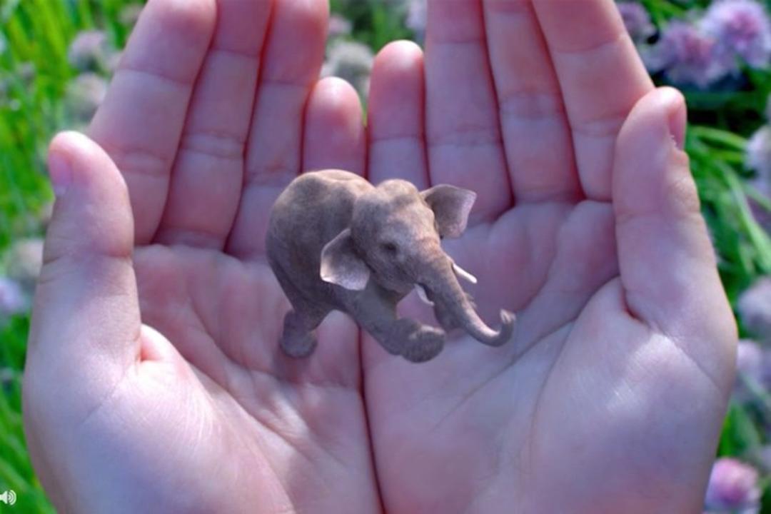 تصویری از دموی فناوری Cinematic Reality که در وب سایت Magic Leap نمایش داده می‌شود
