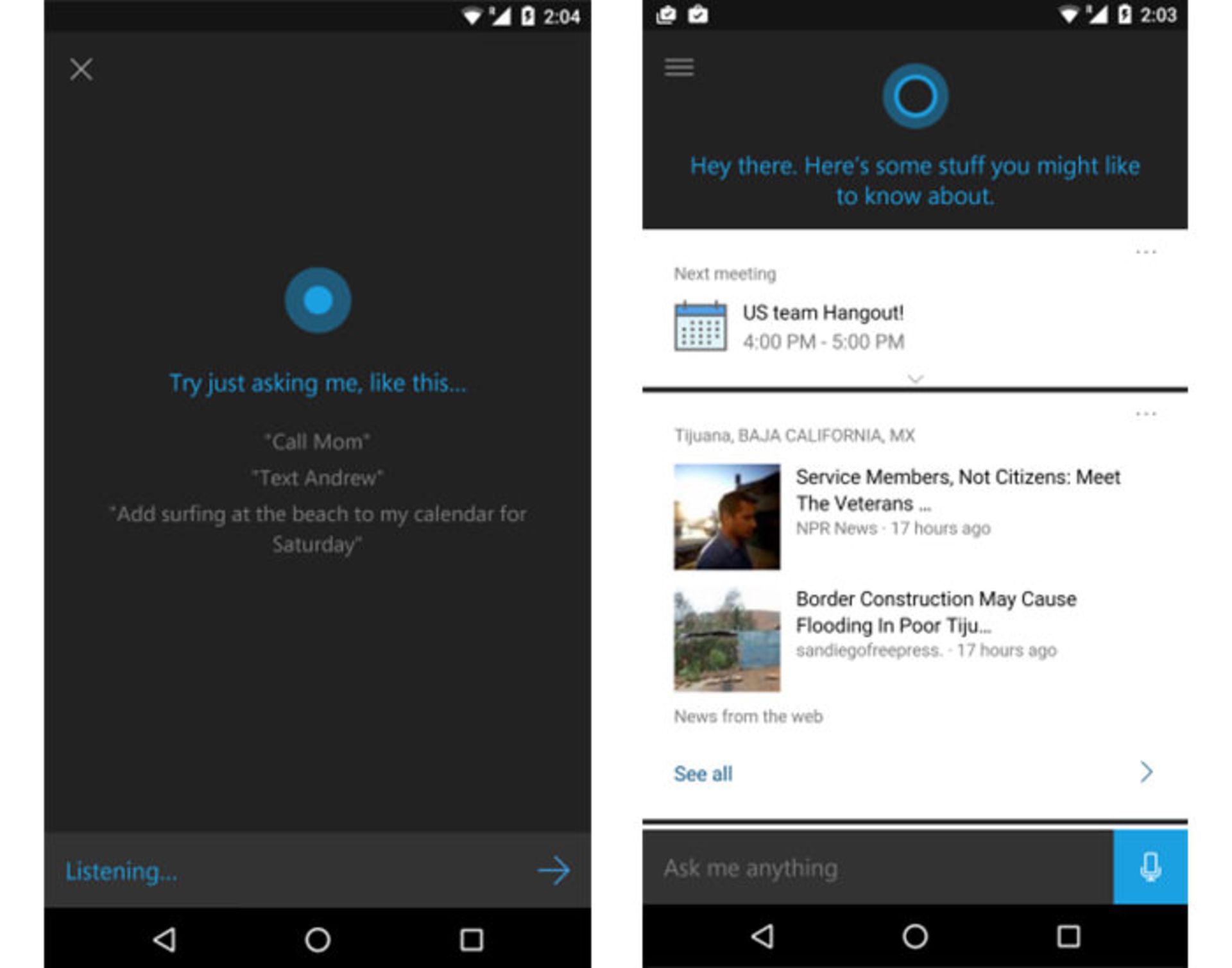 cortana for android 3 a2943