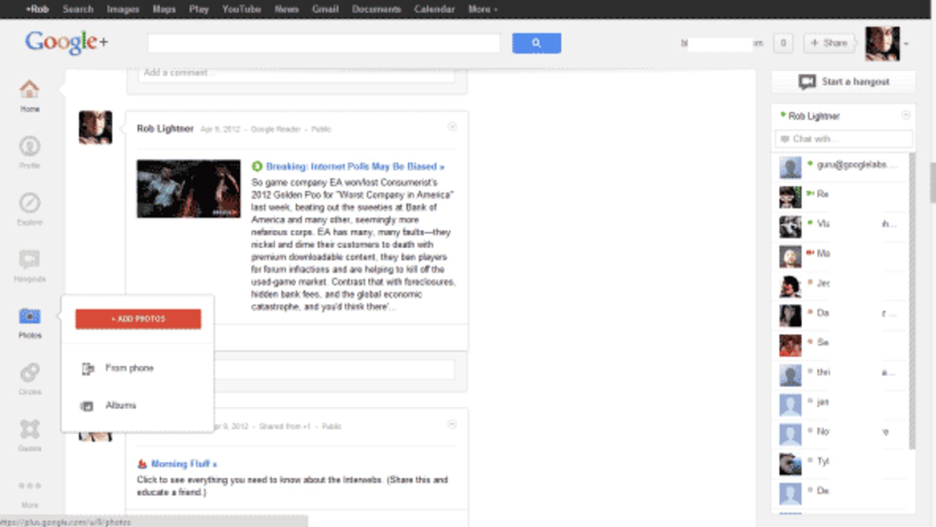 Google Plus New Features