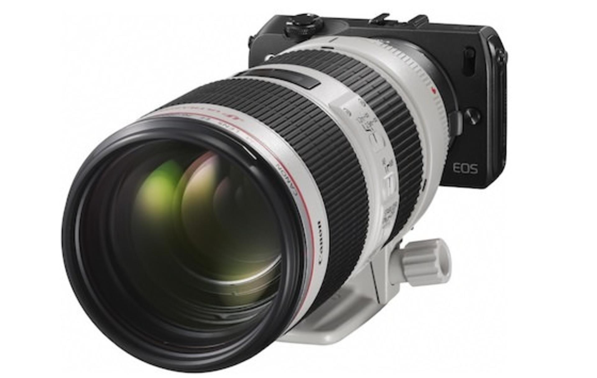 EOS M black slant Mount Adapter EF EOS M 70-200-hero